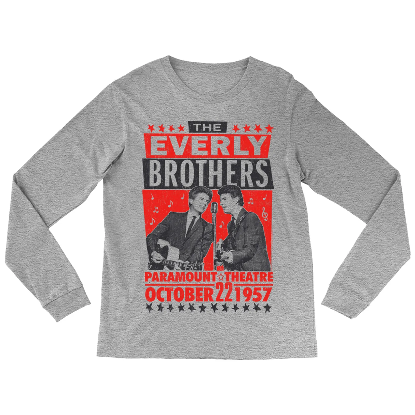 The Everly Brothers Long Sleeve Shirt | Paramount Theatre Live Show Distressed (Merchbar Exclusive) The Everly Brothers Shirt