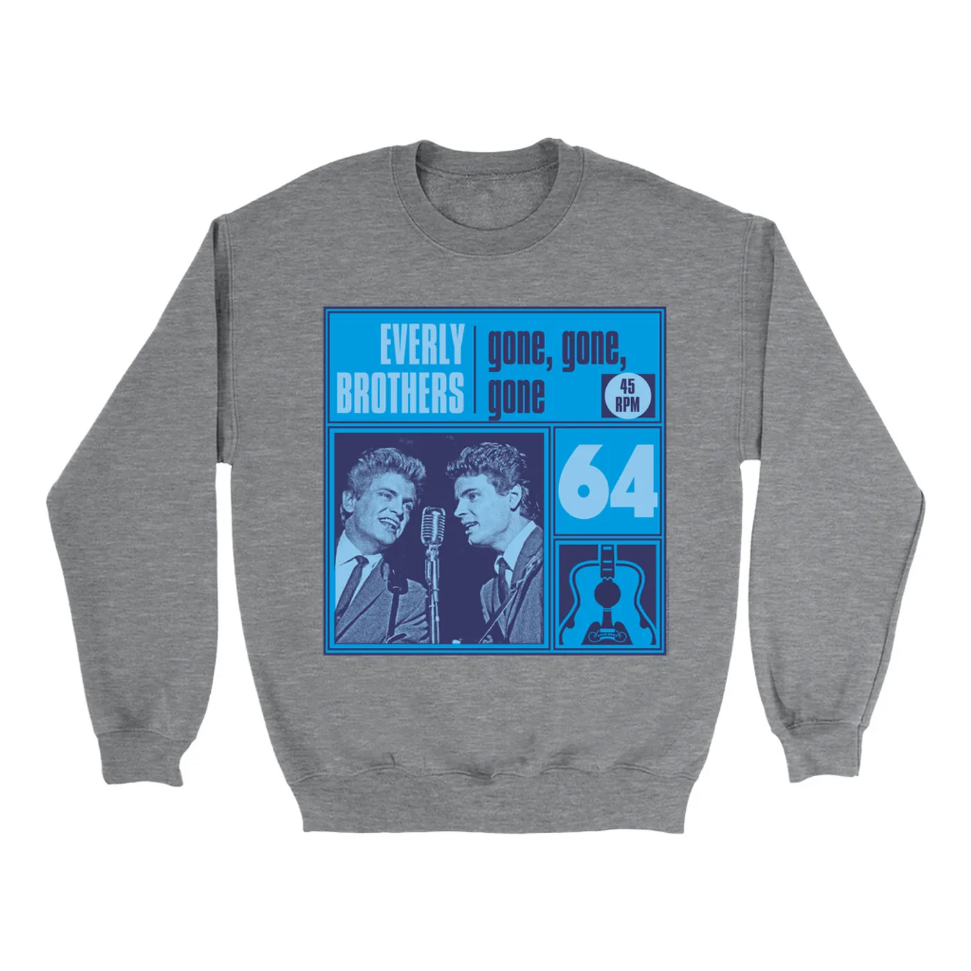 The Everly Brothers Sweatshirt | Gone, Gone, Gone Blue The Everly Brothers Sweatshirt