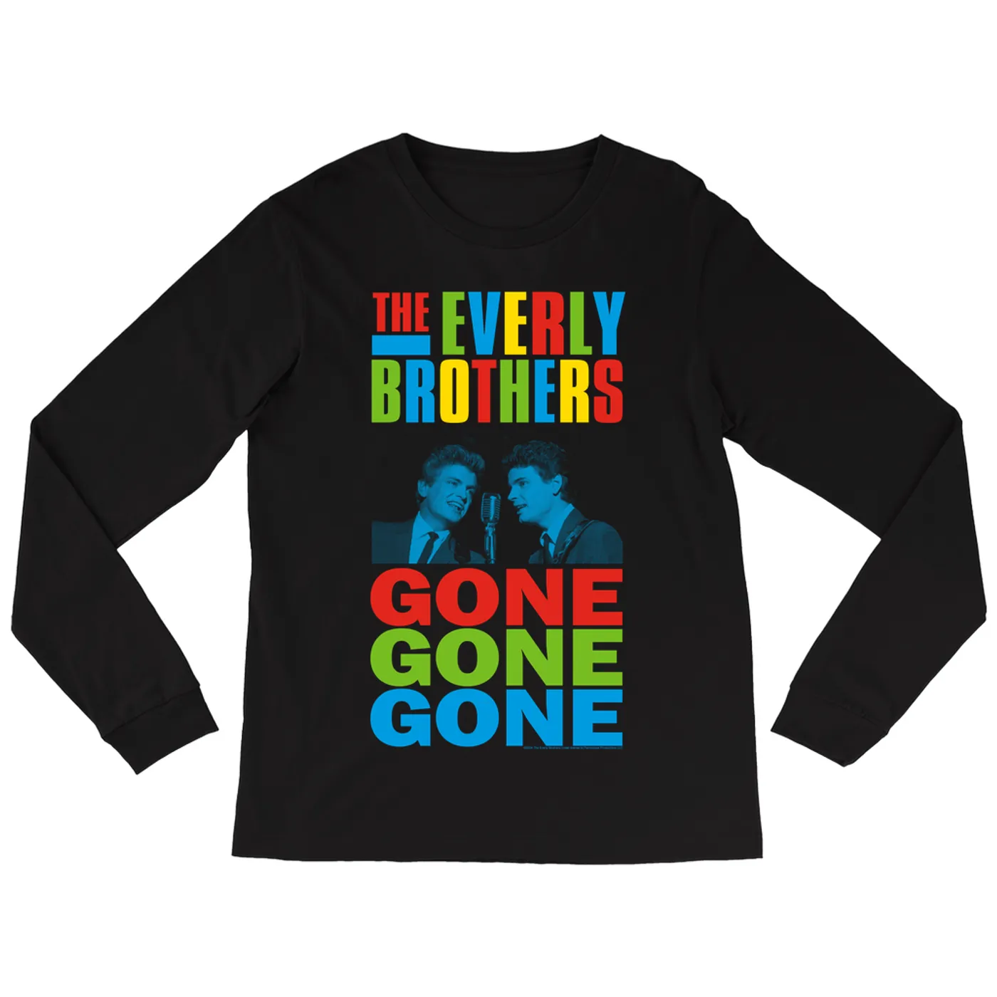 The Everly Brothers Long Sleeve Shirt | Gone, Gone, Gone Colorful The Everly Brothers Shirt