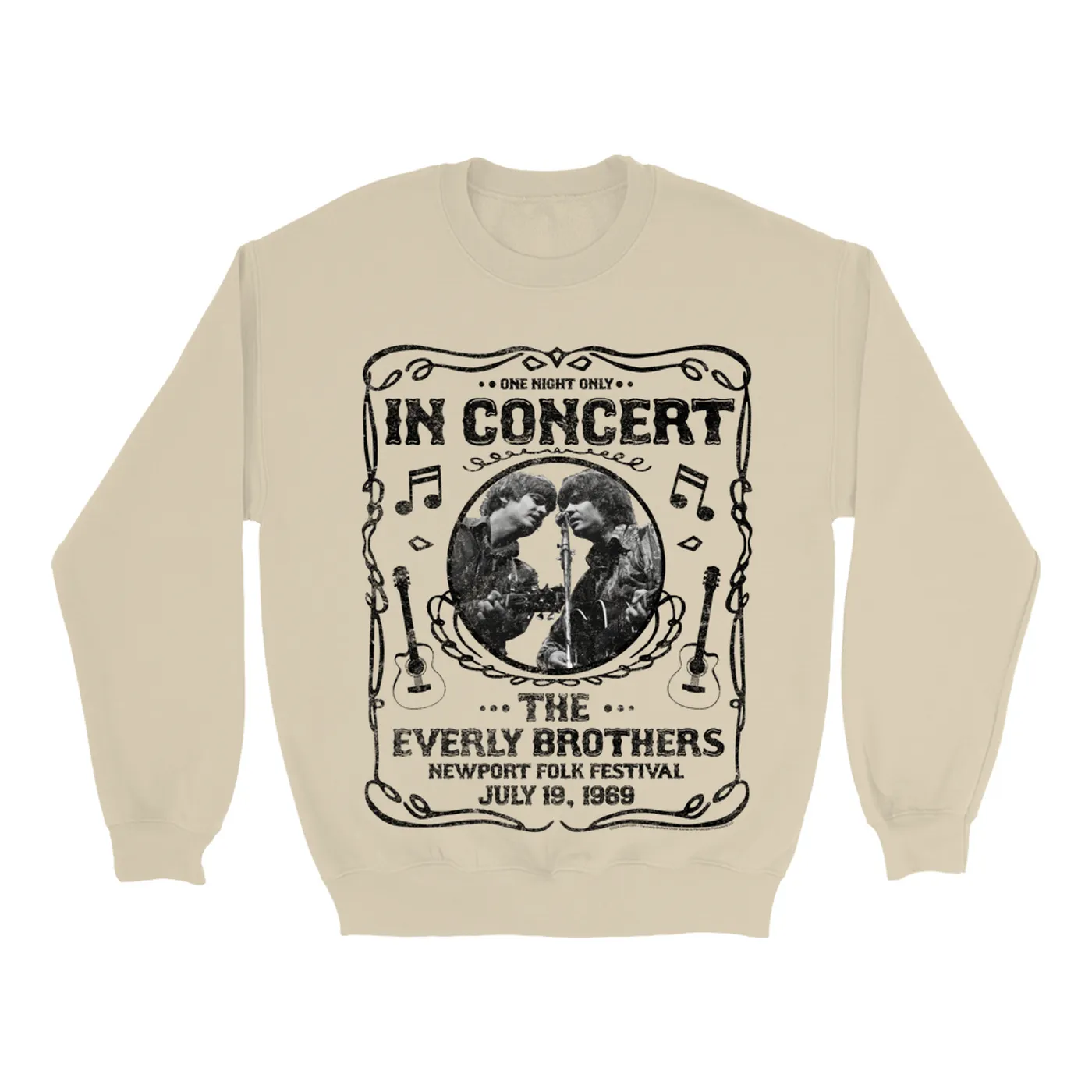 The Everly Brothers Sweatshirt | Newport Folk Festival Concert Distressed (Merchbar Exclusive) The Everly Brothers Sweatshirt