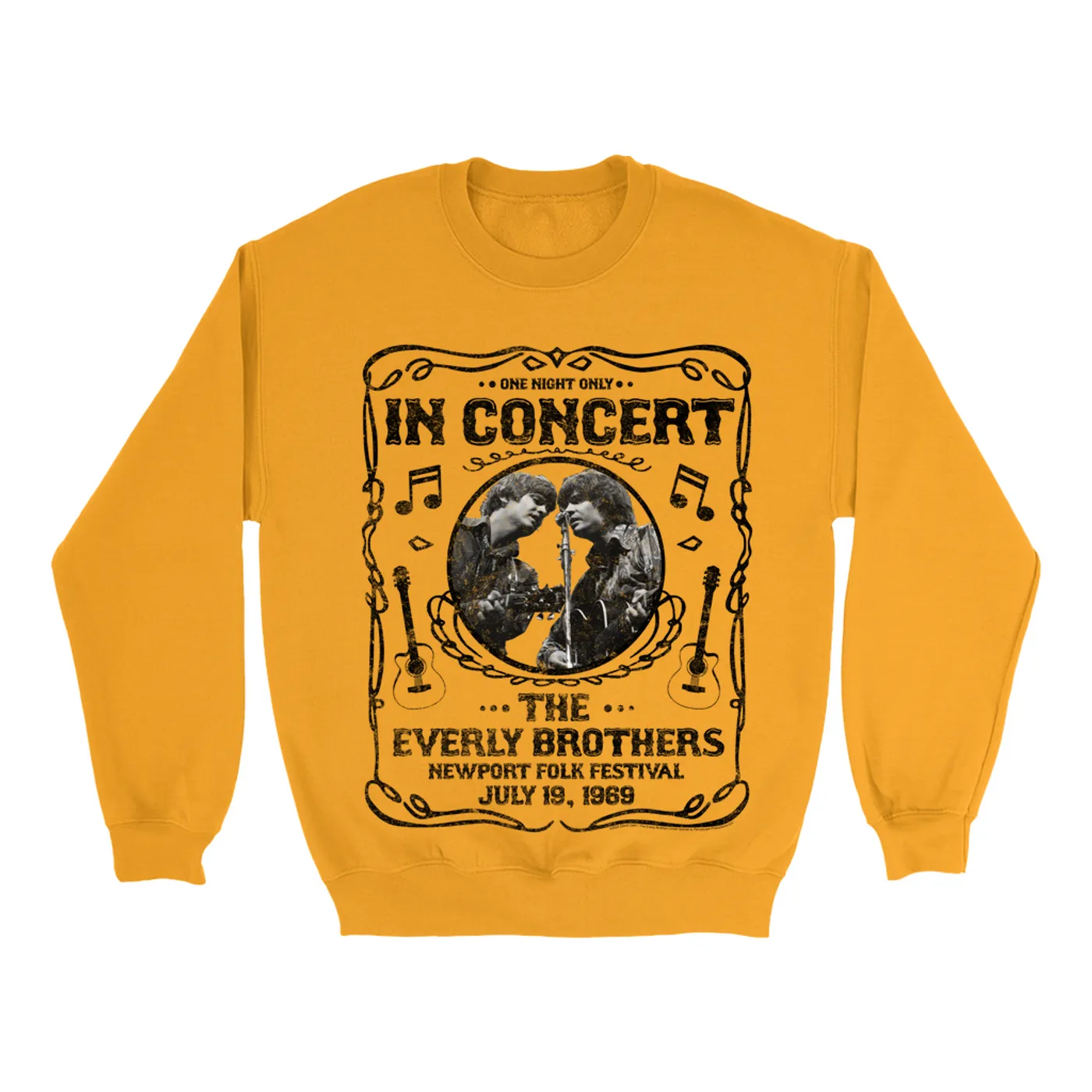 The Everly Brothers Sweatshirt | Newport Folk Festival Concert Distressed (Merchbar Exclusive) The Everly Brothers Sweatshirt