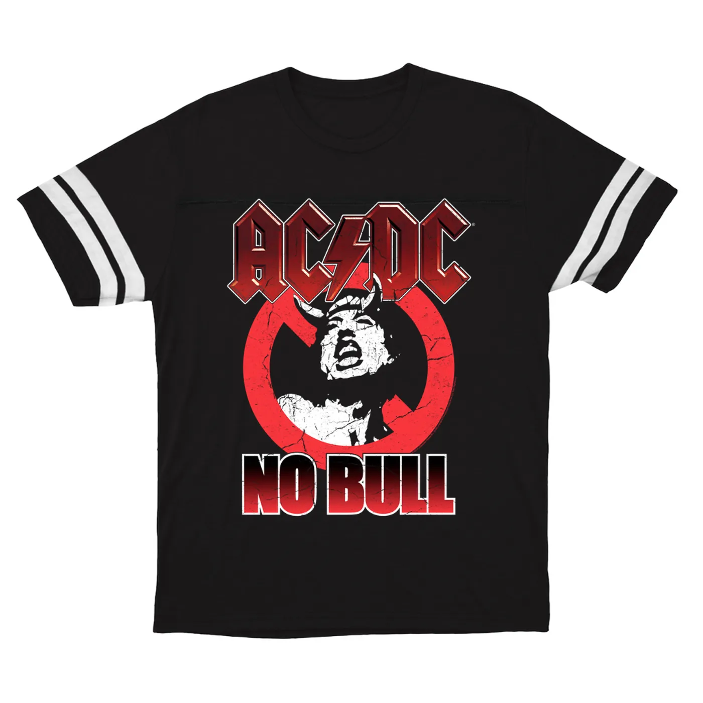 AC/DC T-Shirt | No Bull Allowed Distressed ACDC Football Shirt