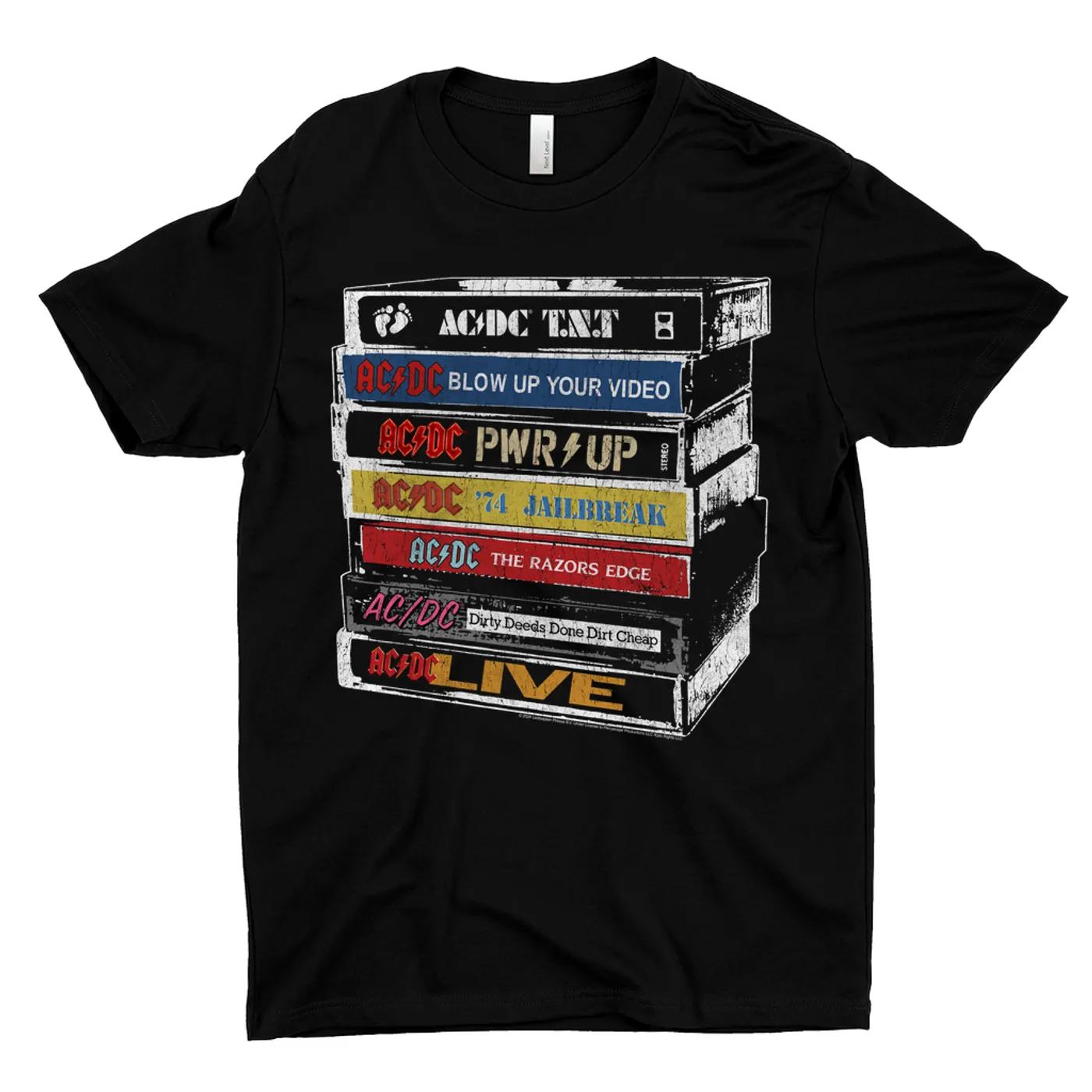 AC/DC T-Shirt | Stacked Tapes (Merchbar Exclusive) ACDC Shirt
