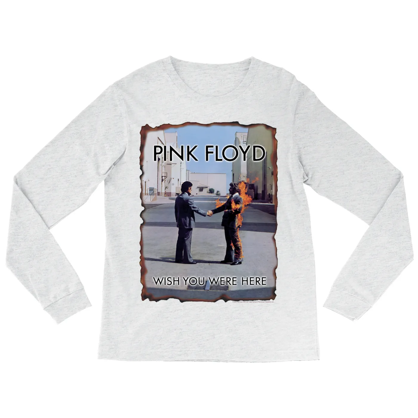 Pink Floyd Long Sleeve Shirt | Wish You Were Here Vintage Burnt Pink Floyd Shirt
