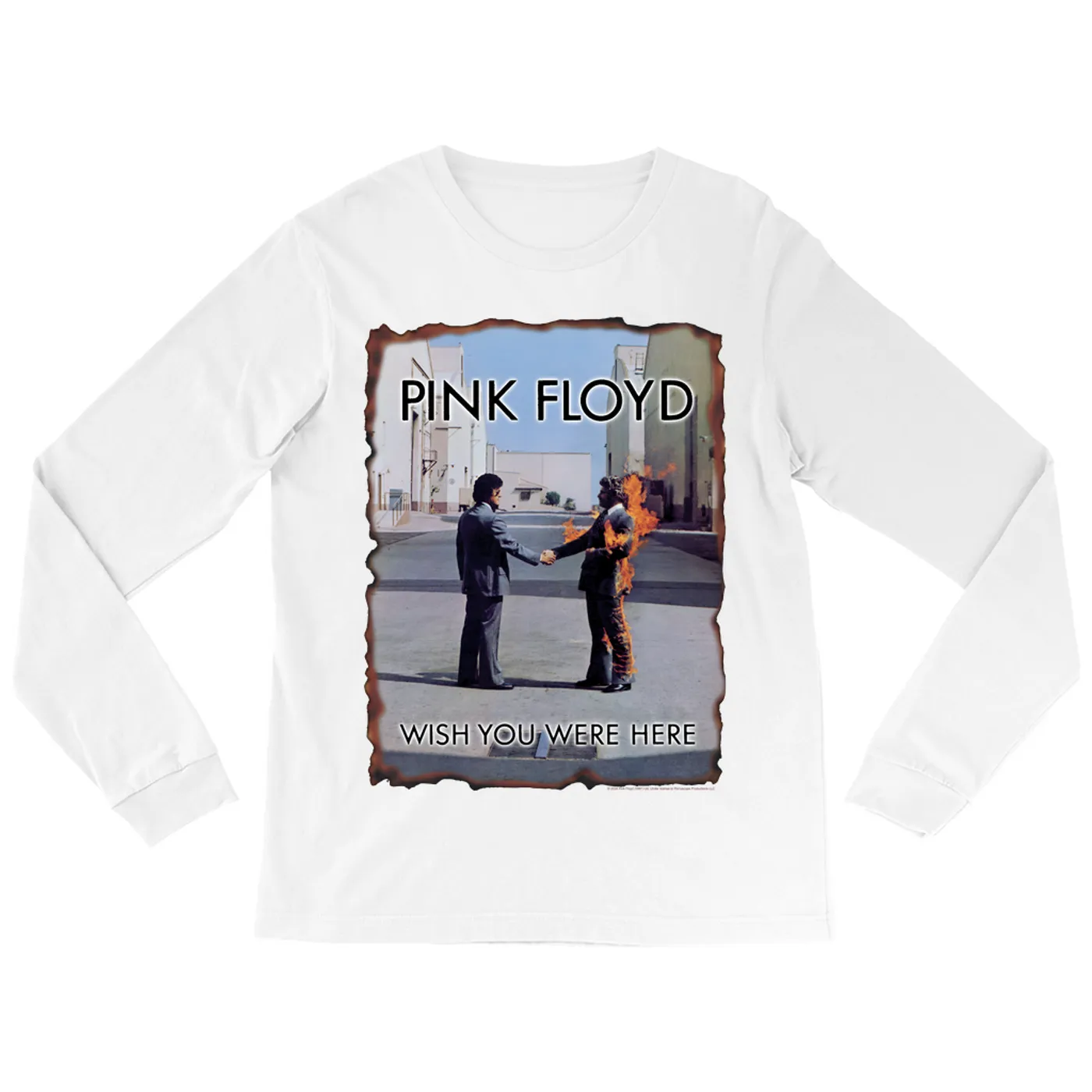 Pink Floyd Long Sleeve Shirt | Wish You Were Here Vintage Burnt Pink Floyd Shirt