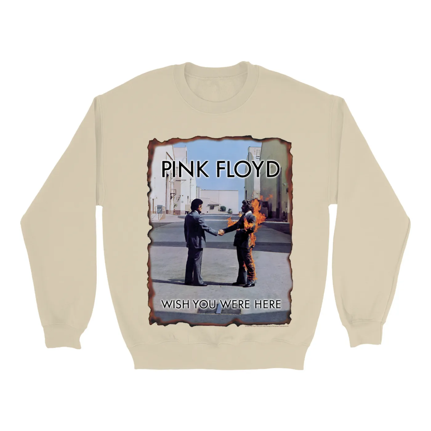 Pink Floyd Sweatshirt | Wish You Were Here Vintage Burnt Pink Floyd Sweatshirt