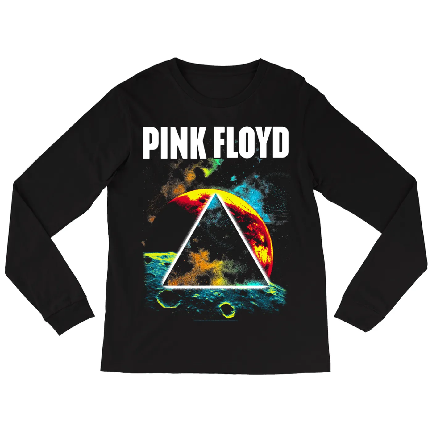 Pink Floyd Long Sleeve Shirt | Multi-Colored Dark Side Of The Moon Galaxy (Merchbar Exclusive) Pink Floyd Shirt