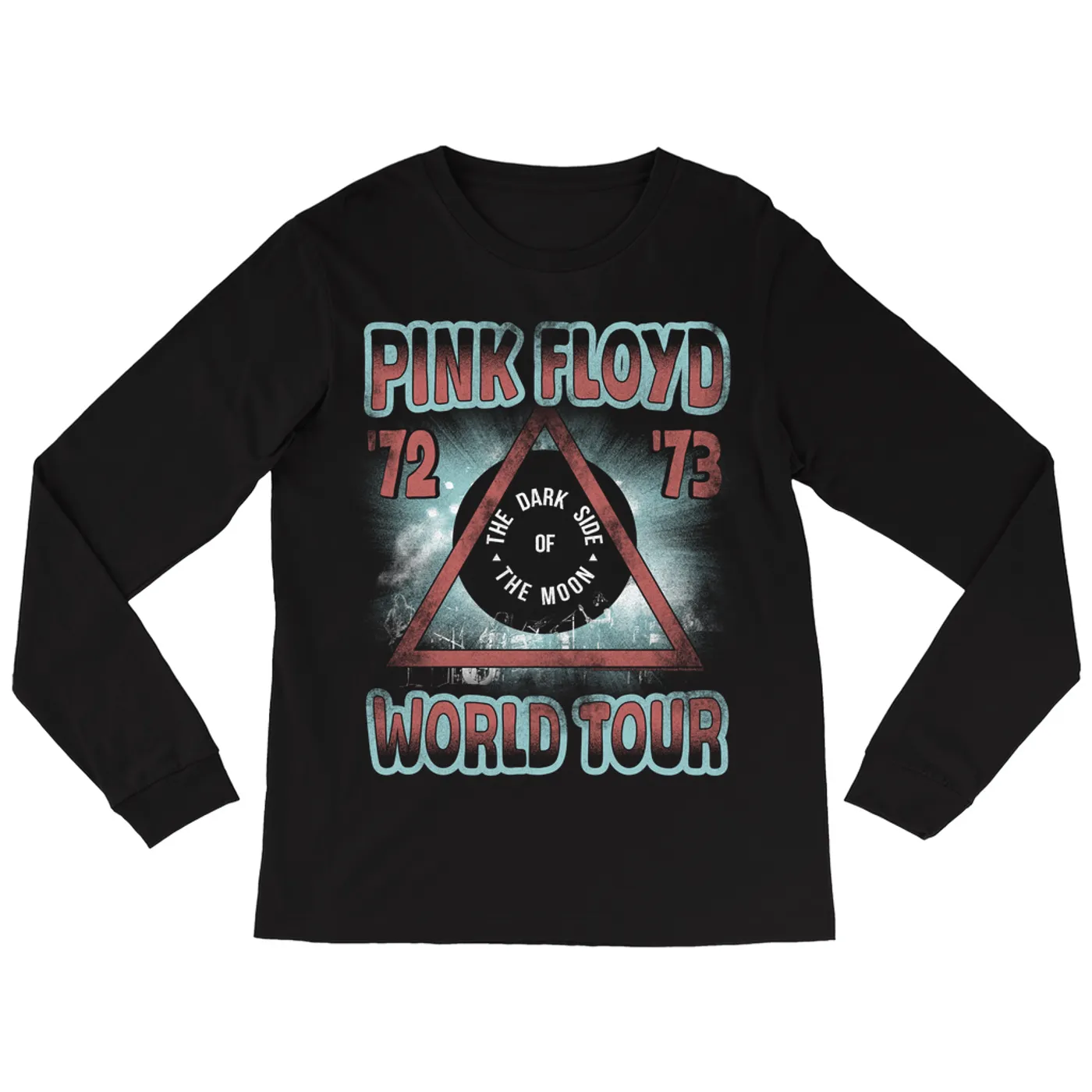 Pink Floyd Long Sleeve Shirt | World Tour '72 - '73 Distressed Pink Floyd Shirt