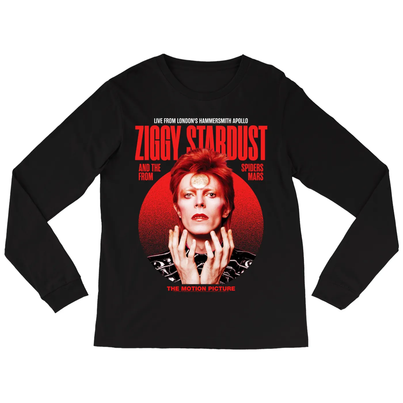 David Bowie Long Sleeve Shirt | Ziggy Stardust And The Spiders From Mars Motion Picture Poster David Bowie Shirt