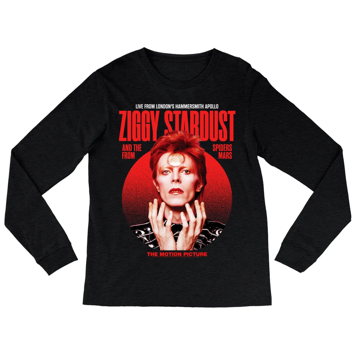 David Bowie Long Sleeve Shirt | Ziggy Stardust And The Spiders From Mars Motion Picture Poster David Bowie Shirt