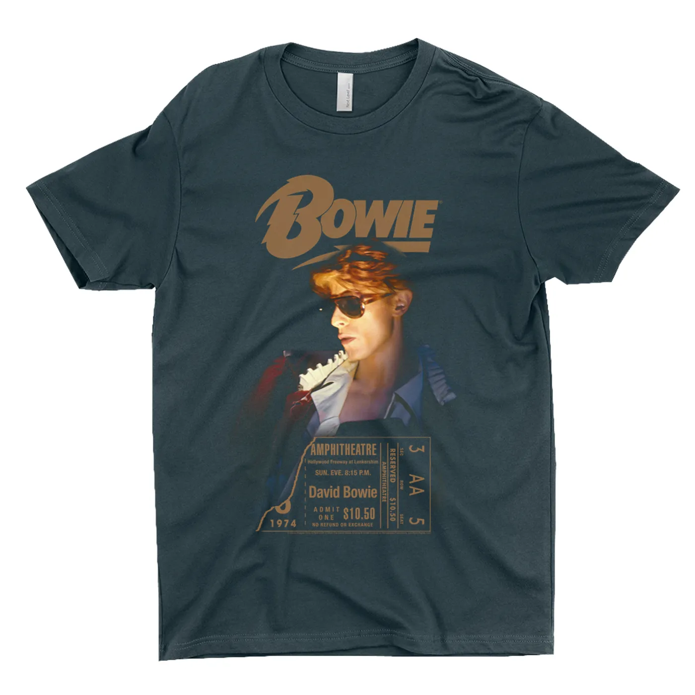 David Bowie T-Shirt | Diamond Dogs LA Tour 1974 David Bowie Dark Shirt