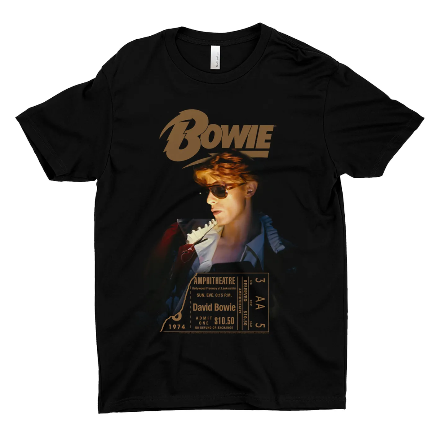 David Bowie T-Shirt | Diamond Dogs LA Tour 1974 David Bowie Dark Shirt