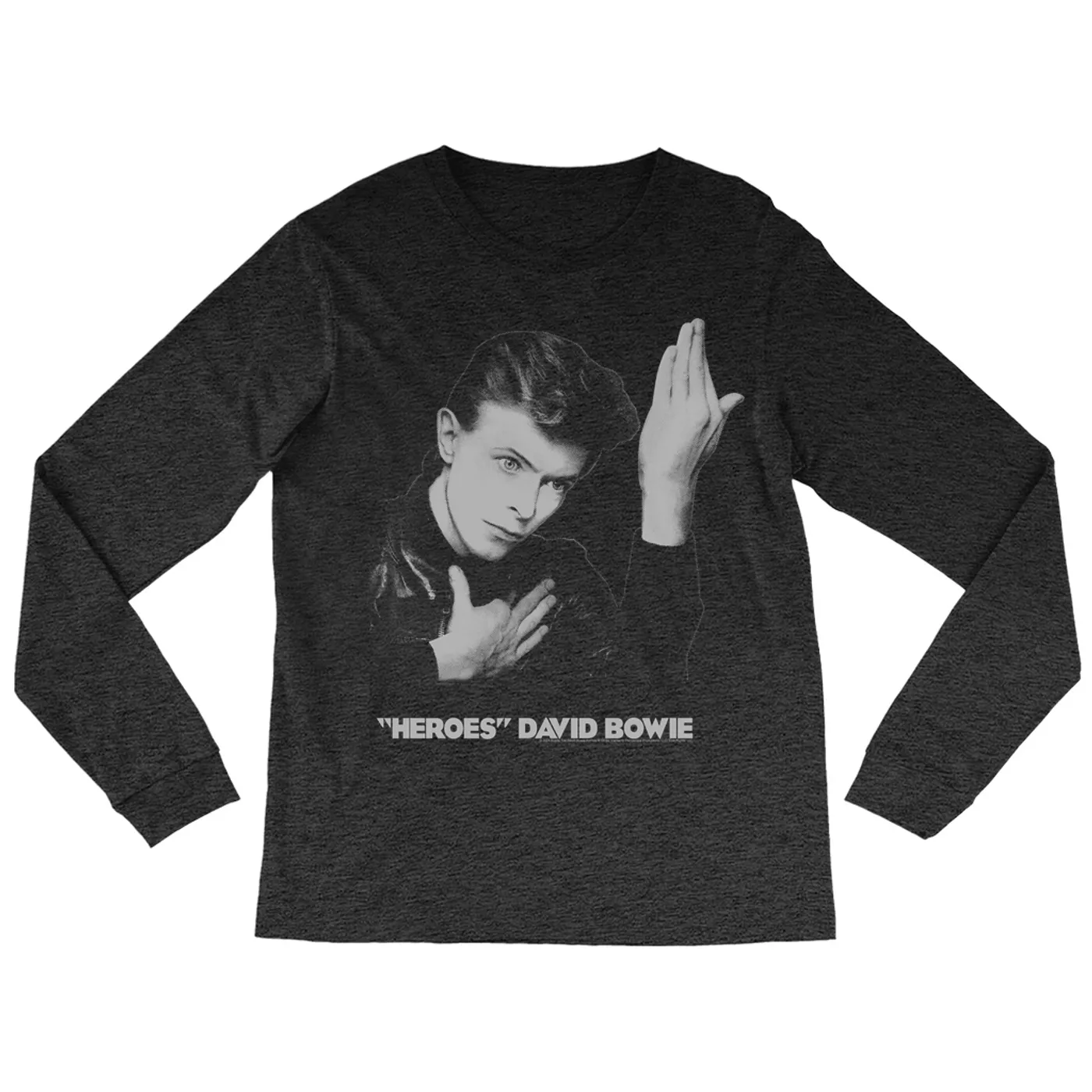 David Bowie Long Sleeve Shirt | Heroes Album Photo Distressed David Bowie Shirt