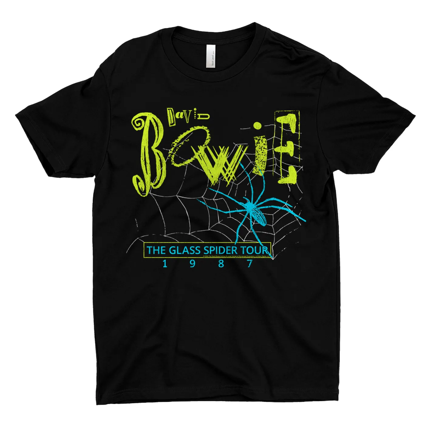 David Bowie T-Shirt | Neon The Glass Spider Tour '87 Distressed (Merchbar Exclusive) David Bowie Dark Shirt