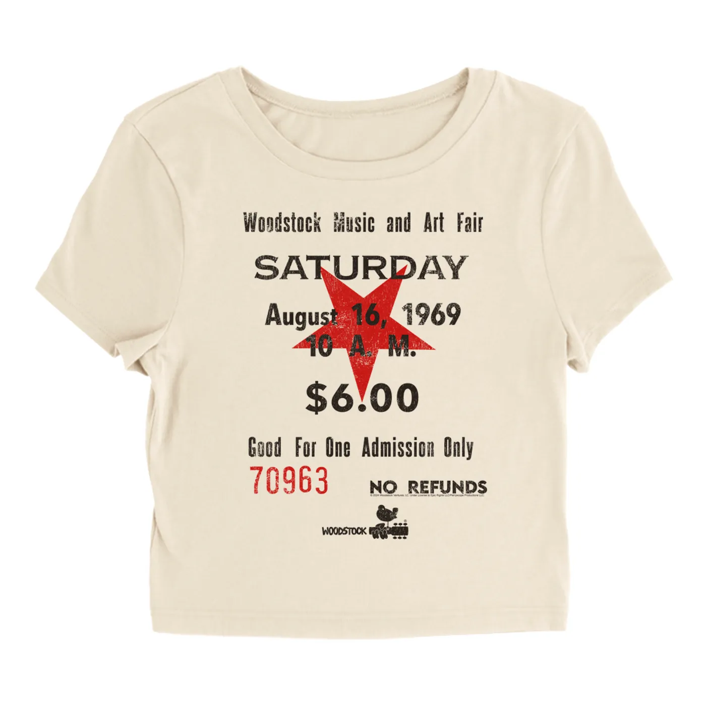 Woodstock Women's T-Shirt | Woodstock Music And Art Fair Ticket Stub Design (Merchbar Exclusive) Woodstock Baby Tee