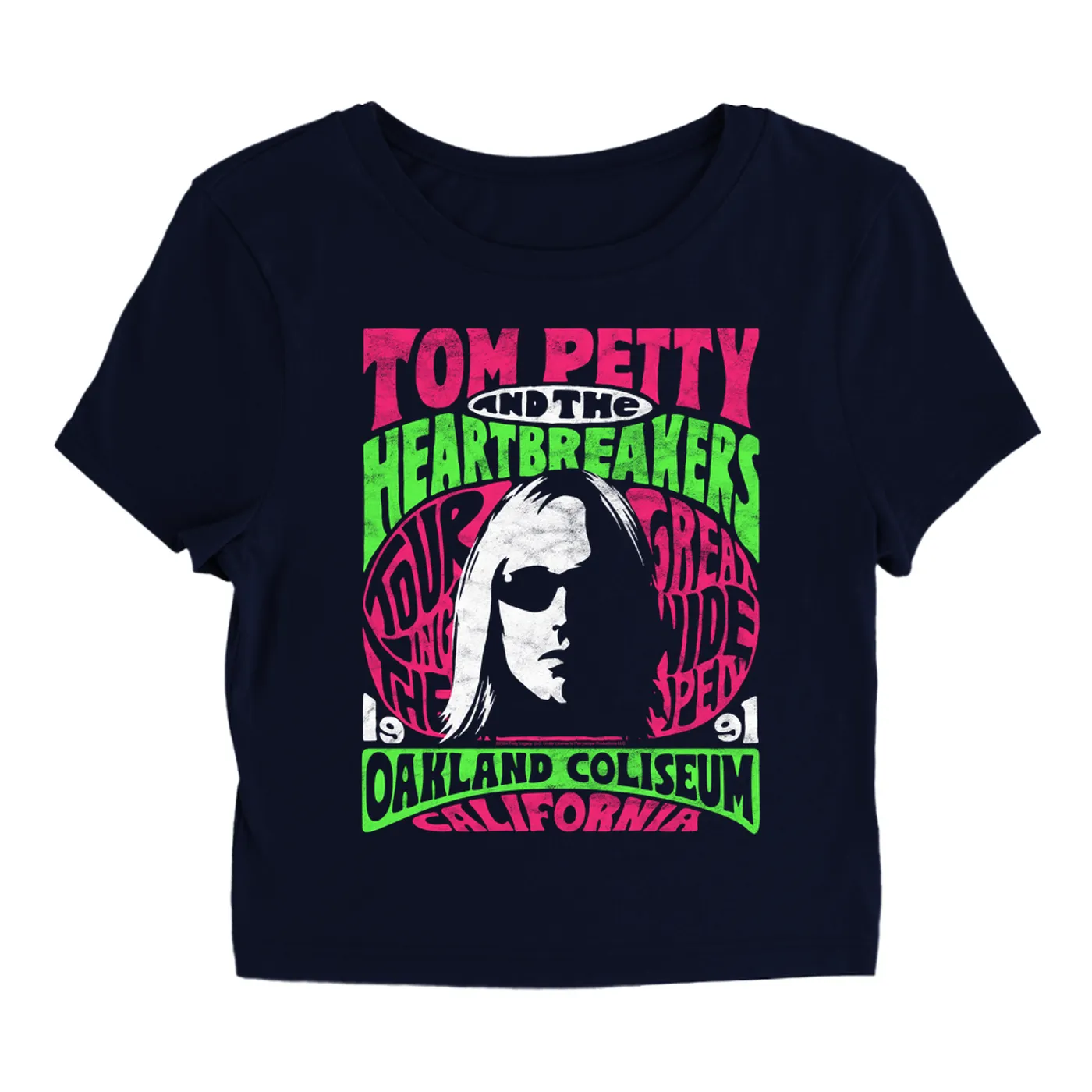 Tom Petty and the Heartbreakers Women's T-Shirt | Touring The Great Wide Open Oakland California (Merchbar Exclusive) Tom Petty Baby Tee
