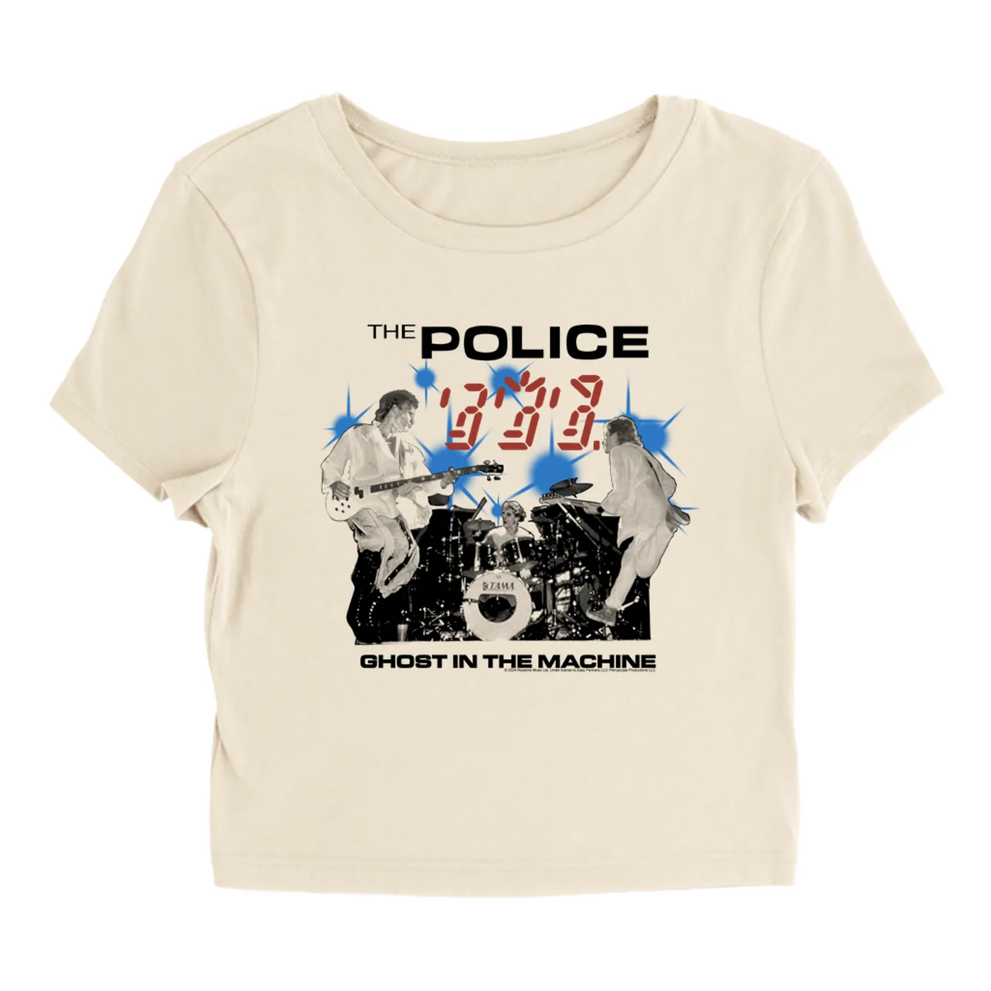 The Police Women's T-Shirt | Live On Stage Ghost In The Machine The Police Baby Tee