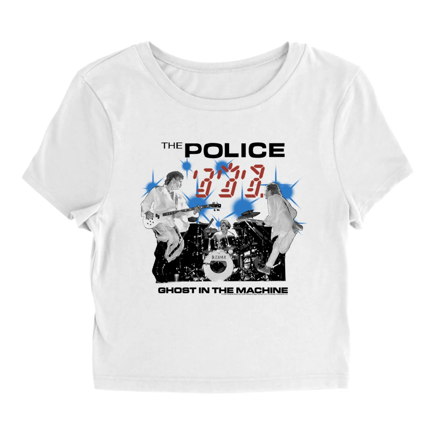 The Police Women's T-Shirt | Live On Stage Ghost In The Machine The Police Baby Tee