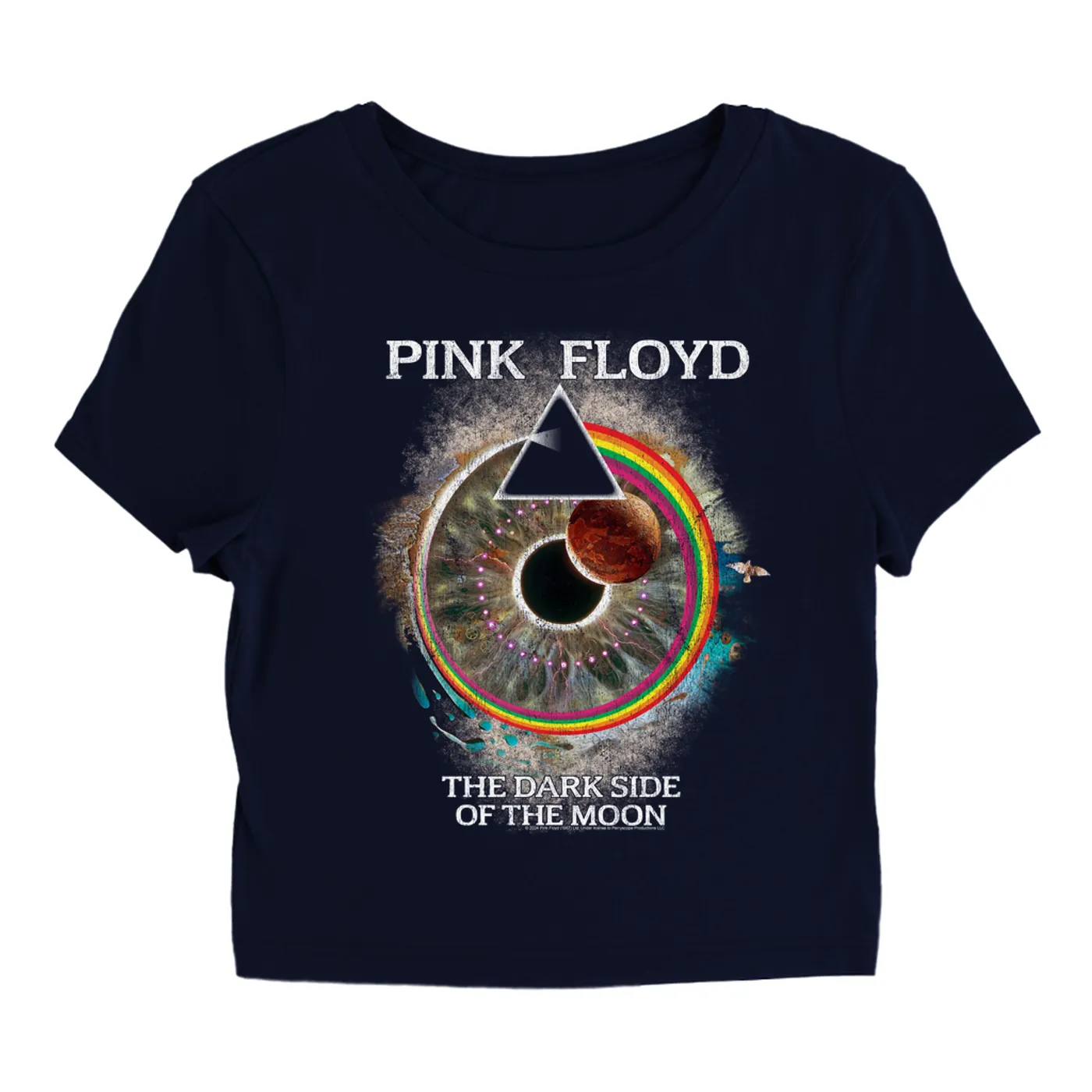 Pink Floyd Women's T-Shirt | Dark Side Of The Moon Pulse Remix Pink Floyd Baby Tee