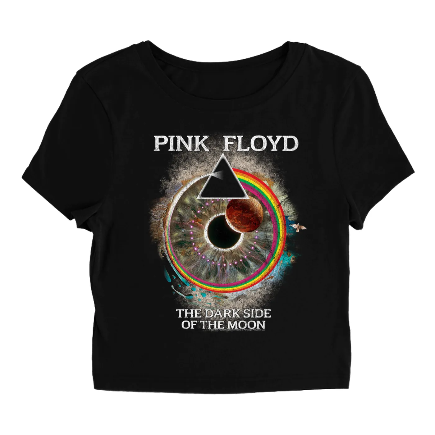 Pink Floyd Women's T-Shirt | Dark Side Of The Moon Pulse Remix Pink Floyd Baby Tee