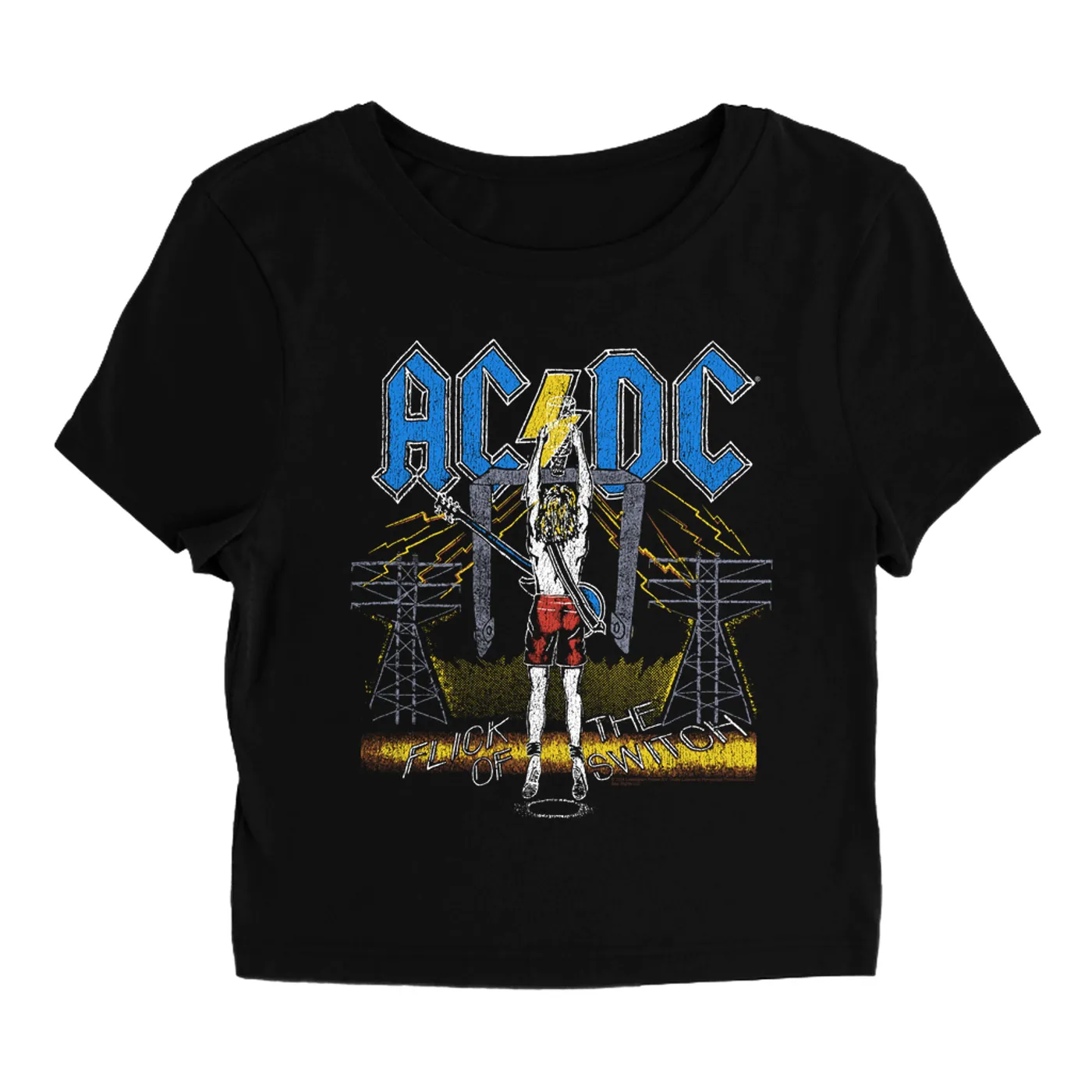 AC/DC Women's T-Shirt | Flick Of The Switch Electricity ACDC Baby Tee