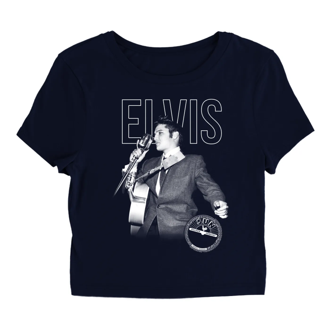 Sun Records Women's T-Shirt | Solo Live With Logo Sun Records Baby Tee