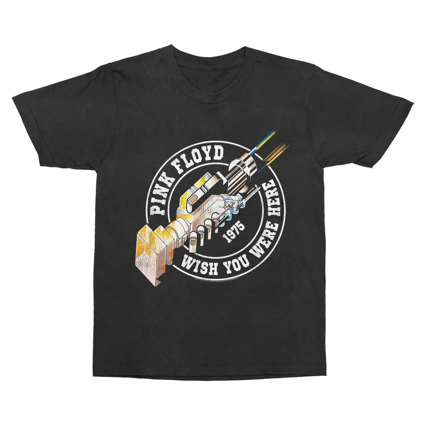Pink Floyd T-Shirt | Wish You Were Here Sticker Design (Merchbar Exclusive) Pink Floyd Vintage Shirt