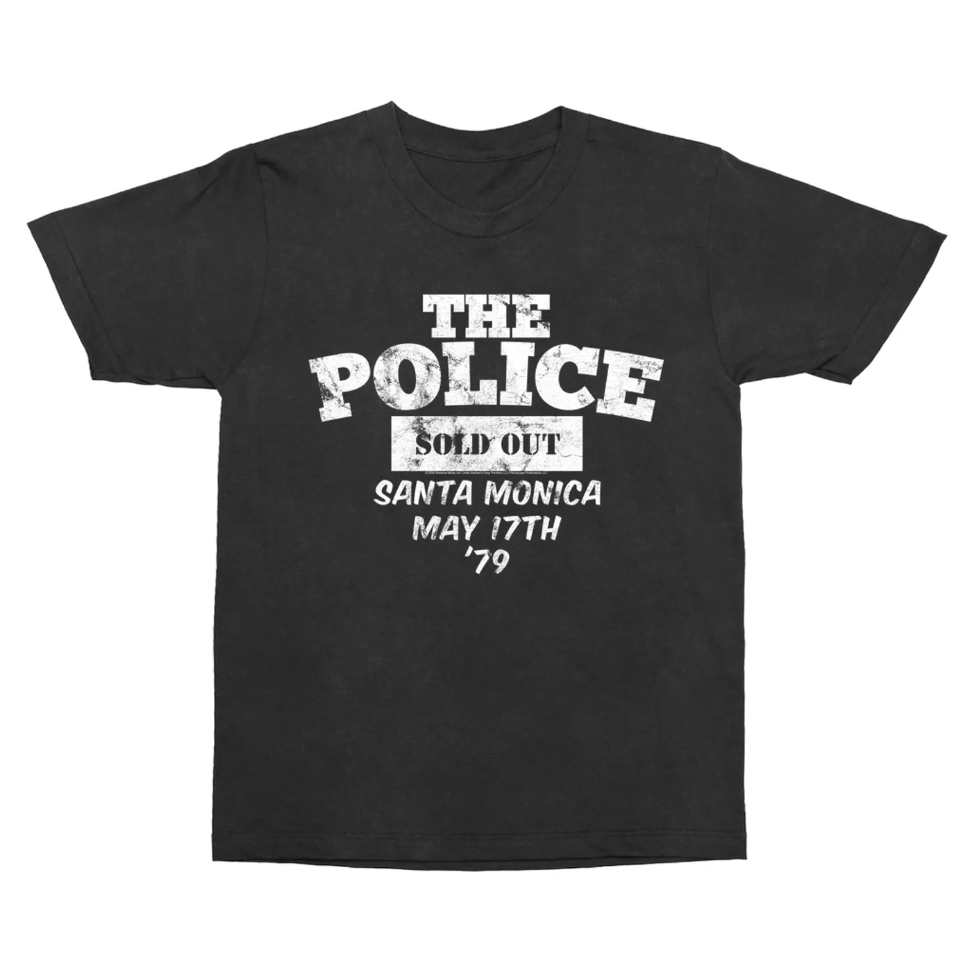 The Police T-Shirt | 1979 Santa Monica Sold Out Concert Distressed (Merchbar Exclusive) The Police Vintage Shirt