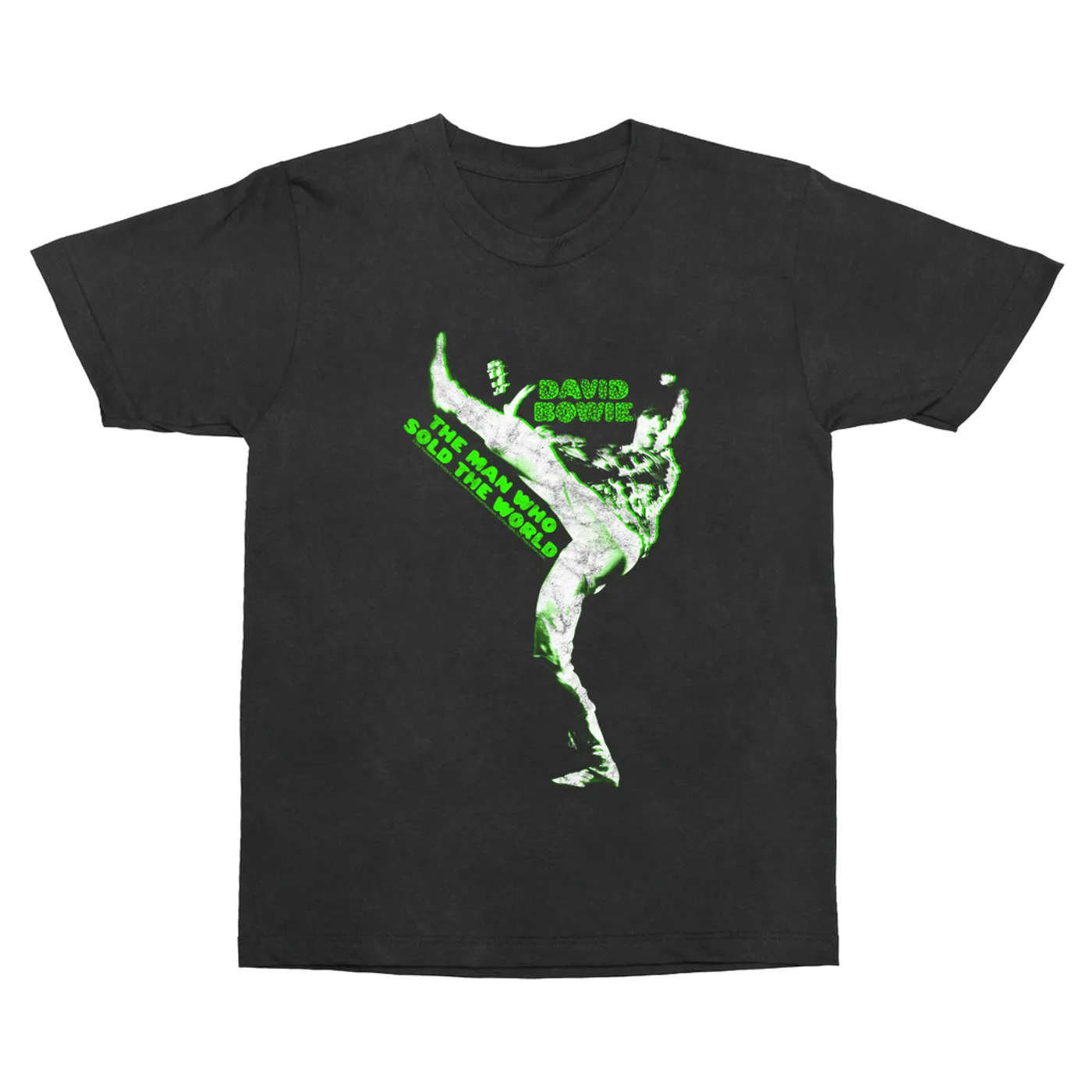David Bowie T-Shirt | Neon Green The Man Who Sold The World David Bowie Vintage Shirt