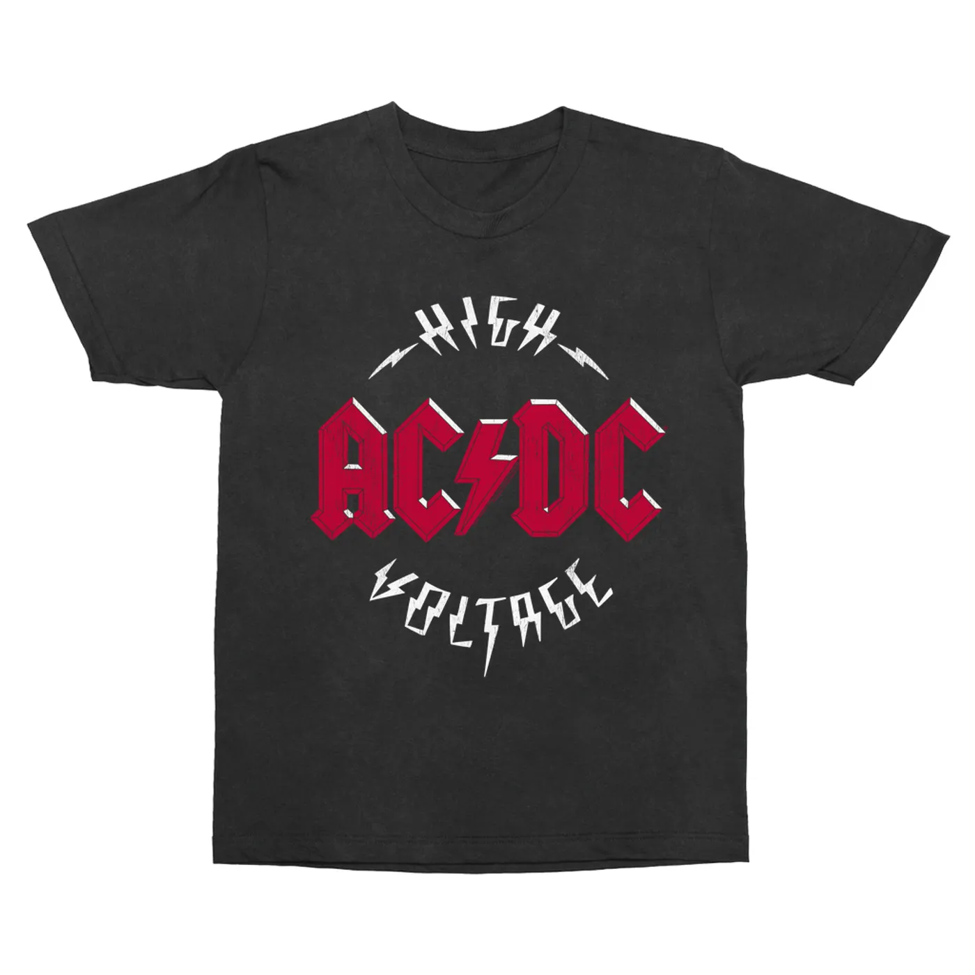 AC/DC T-Shirt | High Voltage Red Logo Distressed (Merchbar Exclusive) ACDC Vintage Shirt