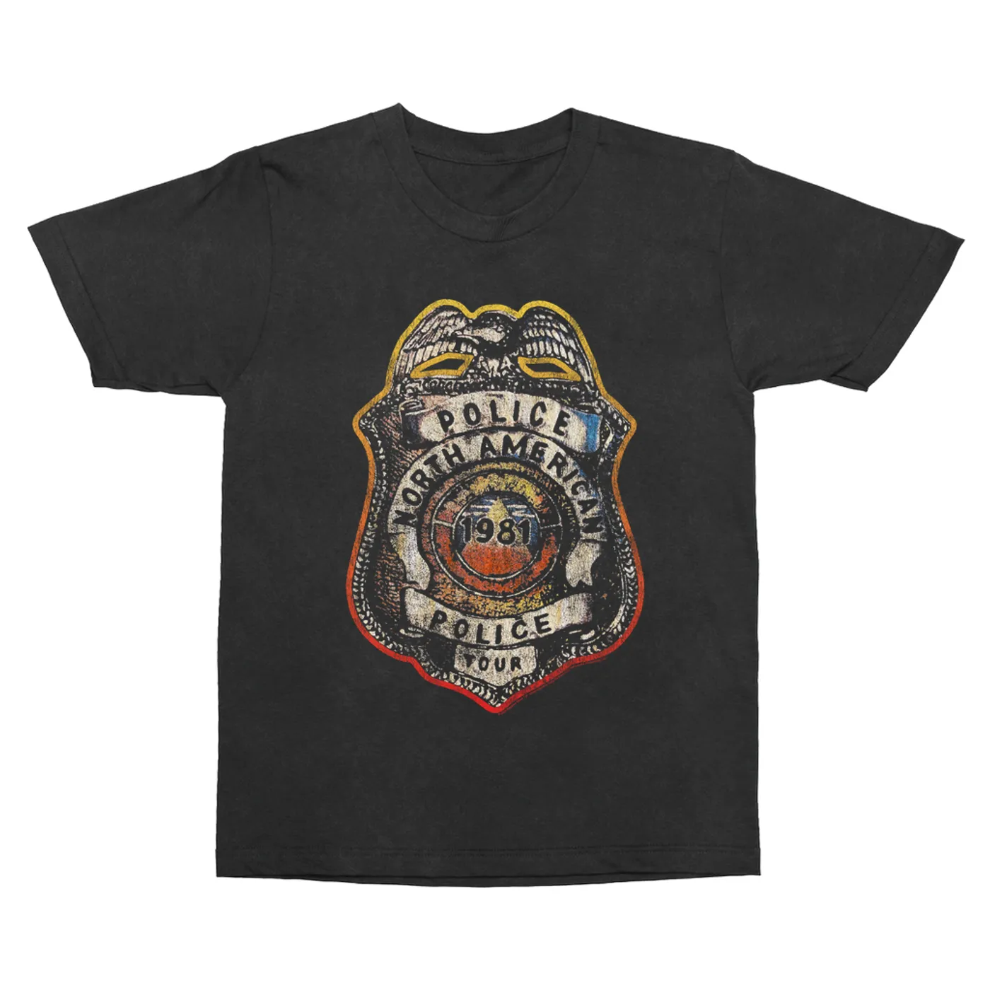The Police T-Shirt | North American Tour Police Badge (Merchbar Exclusive) The Police Vintage Shirt