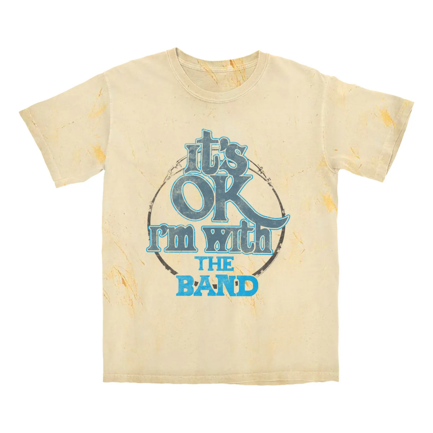 The Band T-shirt | I'm With The Band Blue Distressed The Band Color Blast Shirt