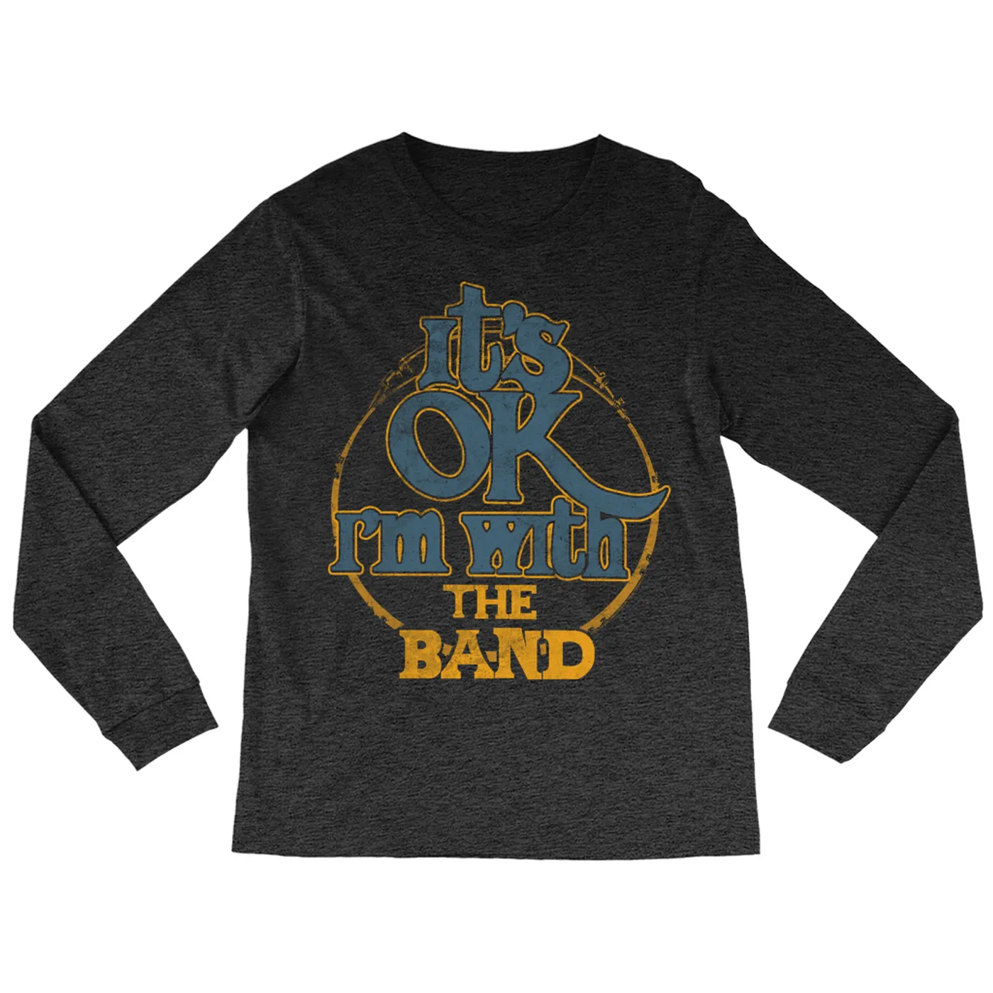The Band Long Sleeve Shirt | I'm With The Band Blue Gold Distressed The Band Shirt