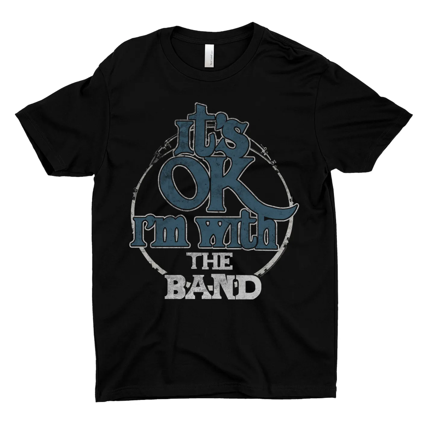 The Band T-Shirt | I'm With The Band Blue White Distressed The Band Dark Shirt