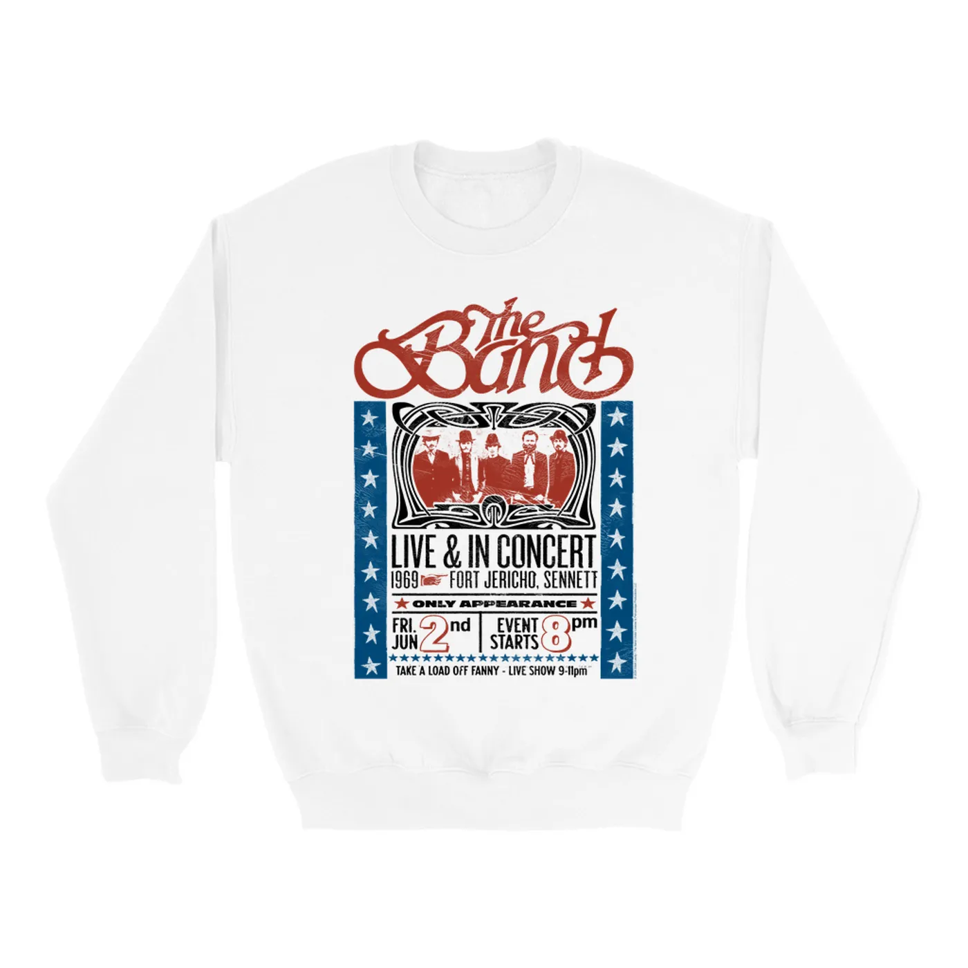 The Band Sweatshirt | Live 1969 Fort Jericho Concert Distressed The Band Sweatshirt