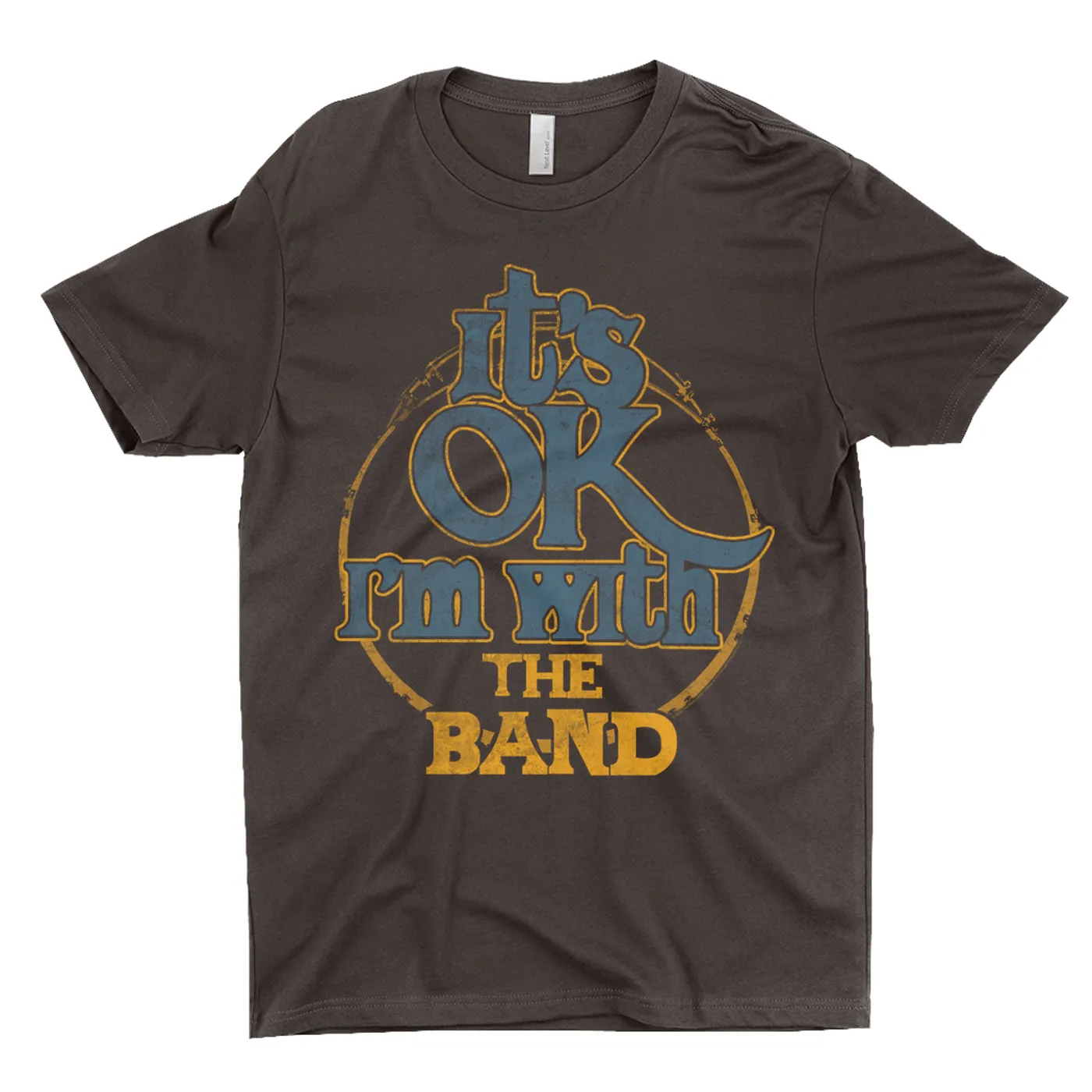 The Band T-Shirt | I'm With The Band Blue Gold Distressed The Band Dark Shirt