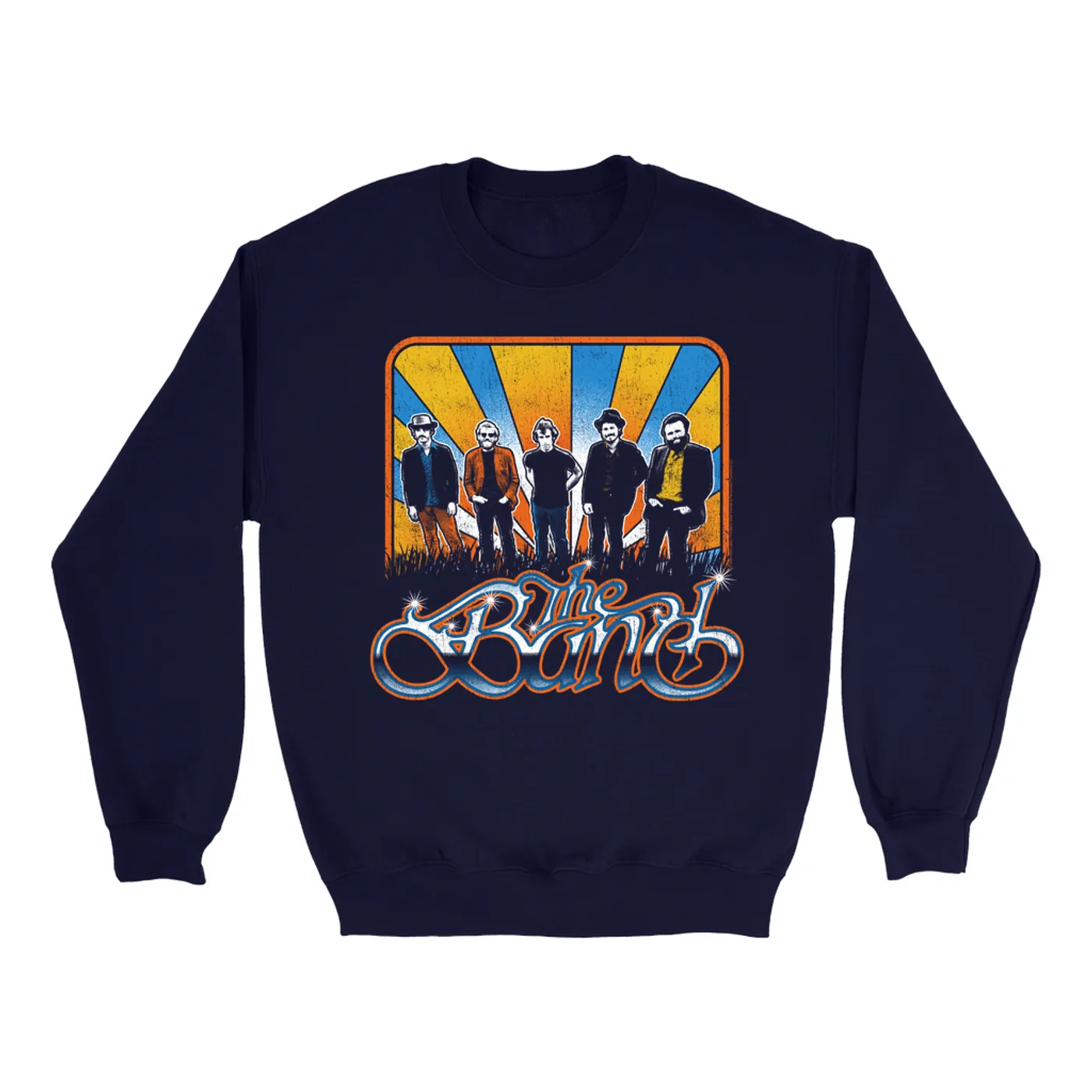 The Band Sweatshirt | Colorful Retro Group Design Distressed (Merchbar Exclusive) The Band Sweatshirt