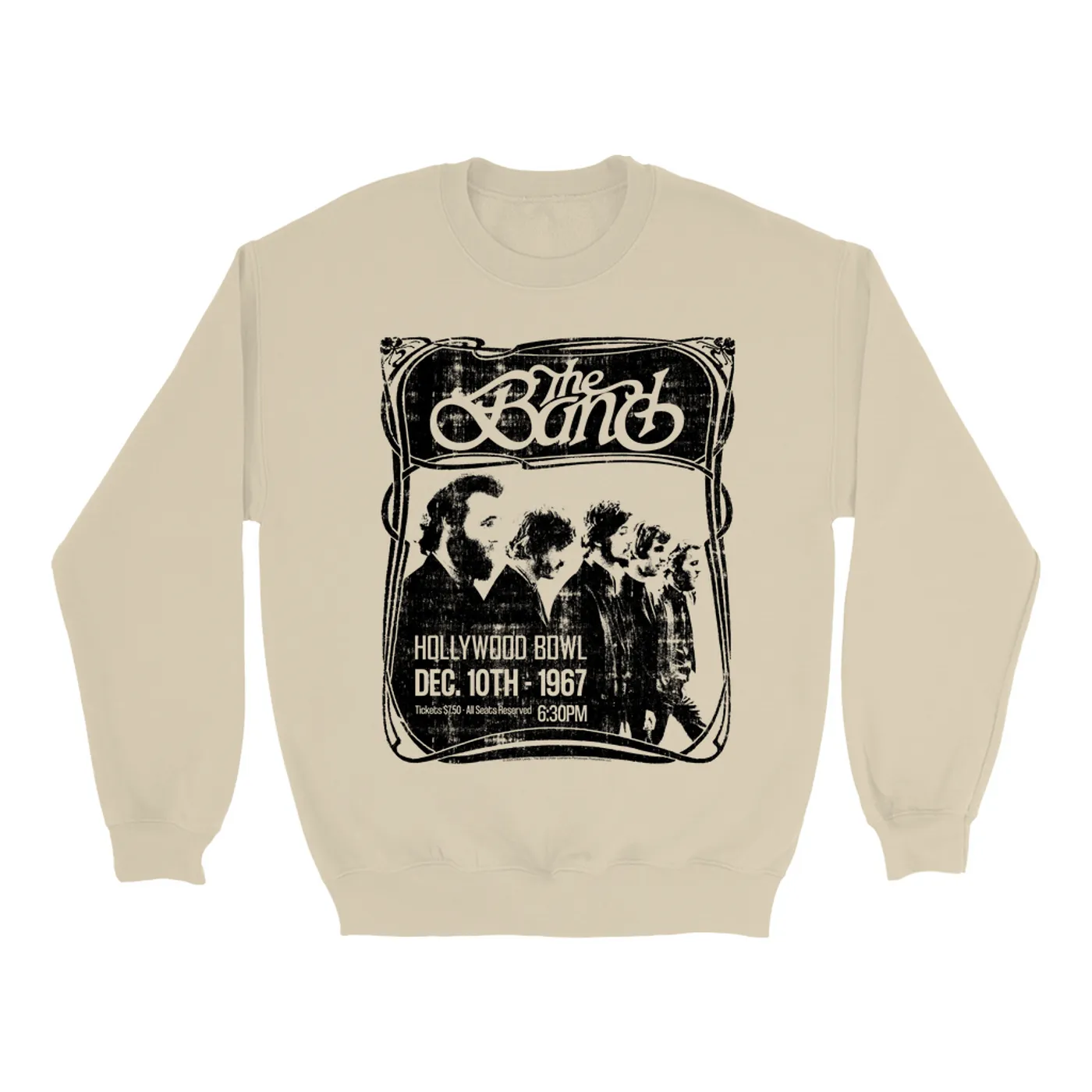 The Band Sweatshirt | Hollywood Bowl 1967 Concert Distressed (Merchbar Exclusive) The Band Sweatshirt