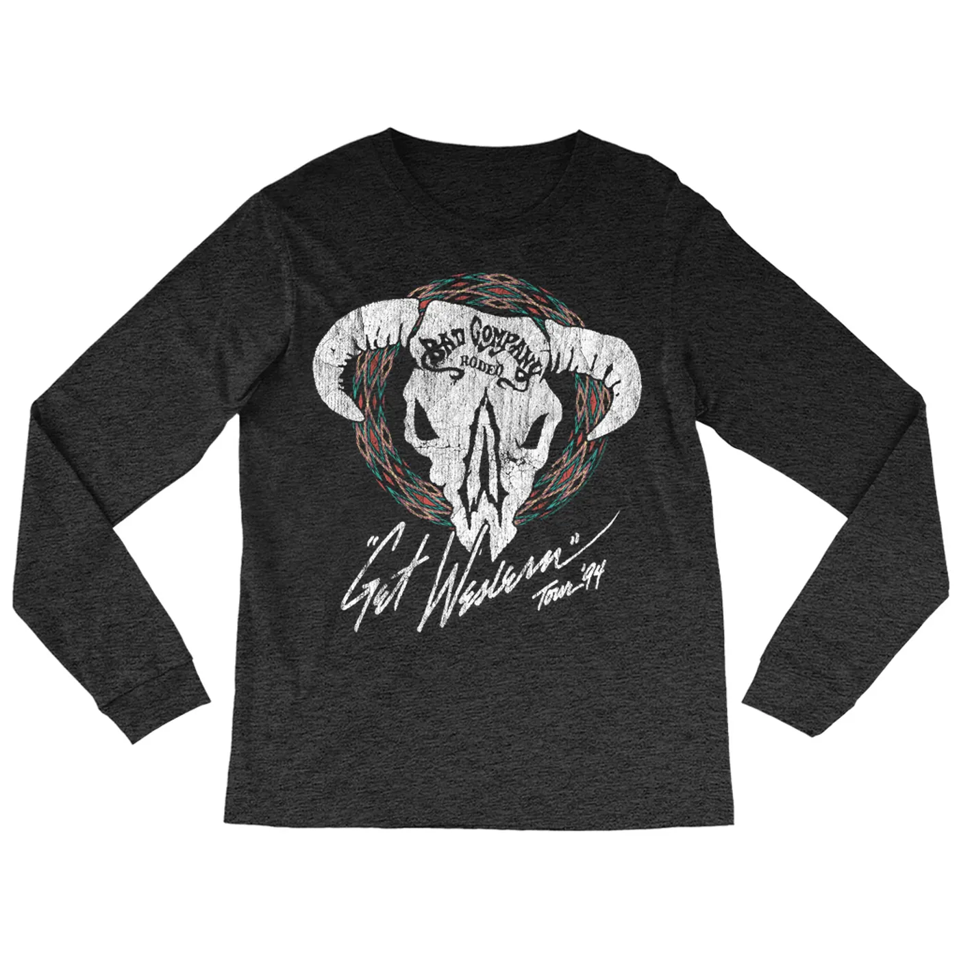 Bad Company Long Sleeve Shirt | Get Western Tour '94 Distressed (Merchbar Exclusive) Bad Company Shirt