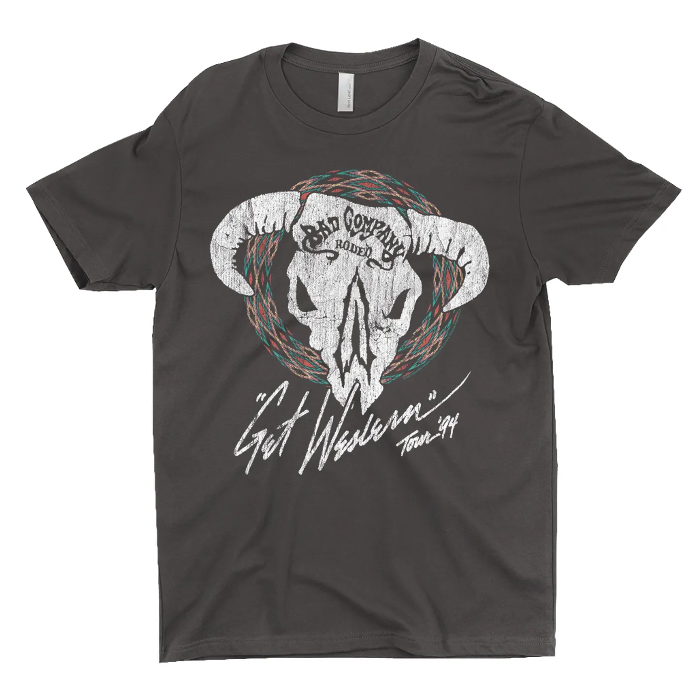 Bad Company T-Shirt | Get Western Tour '94 Distressed (Merchbar Exclusive) Bad Company Dark Shirt