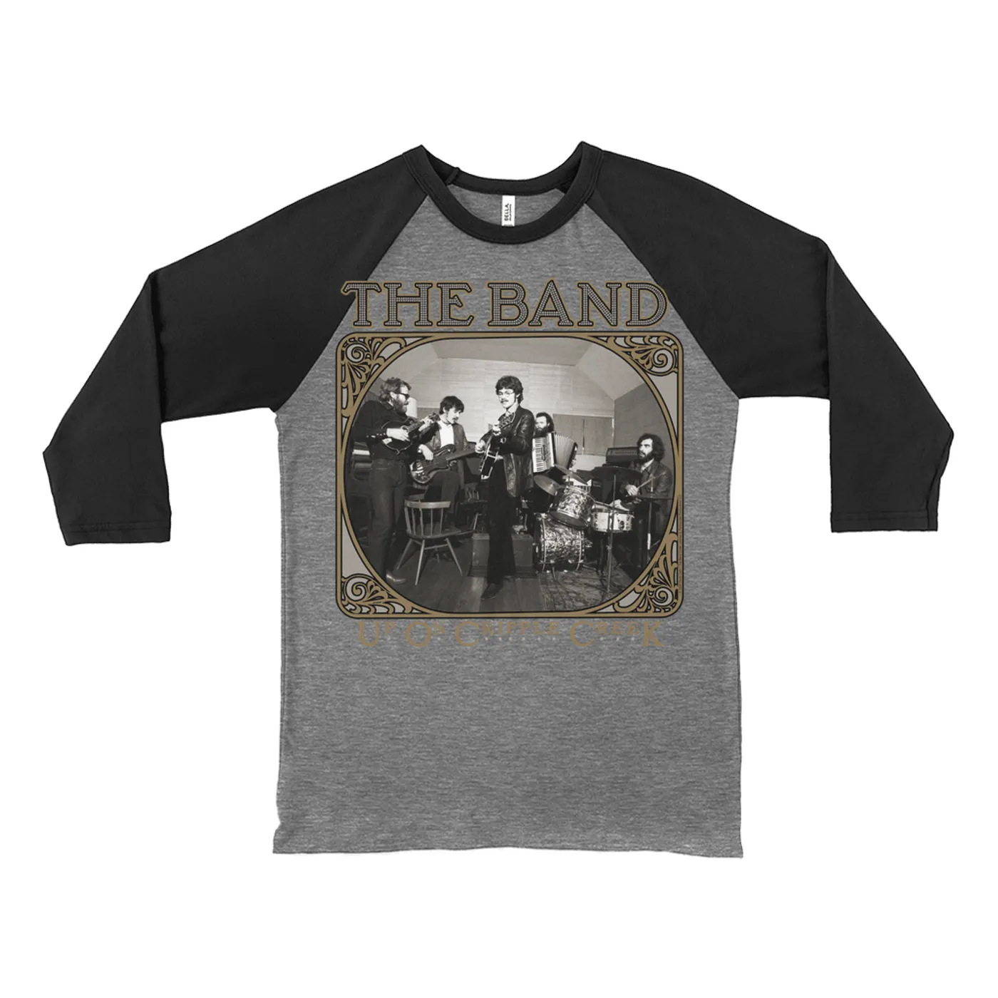 The Band 3/4 Sleeve Baseball Tee | Vintage Up On Cripple Creek Design The Band Shirt