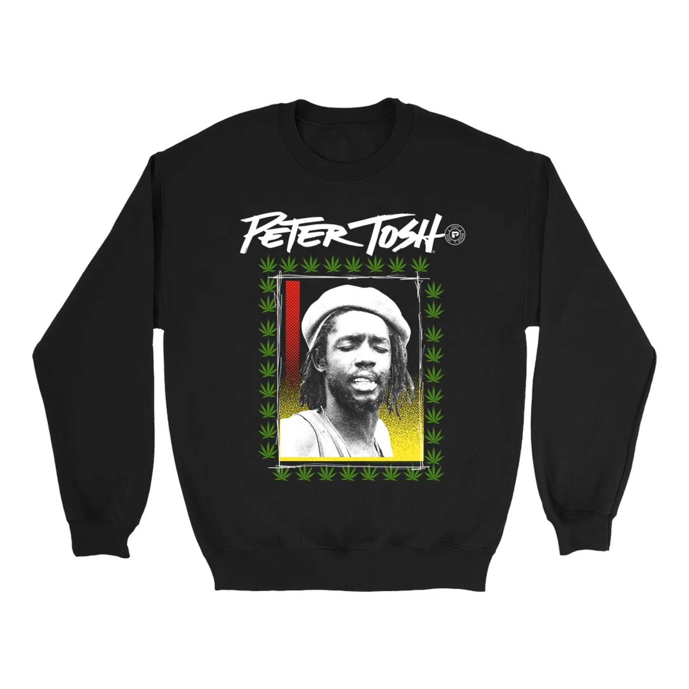 Peter Tosh Sweatshirt | Contemporary Pot Border Design Peter Tosh Sweatshirt