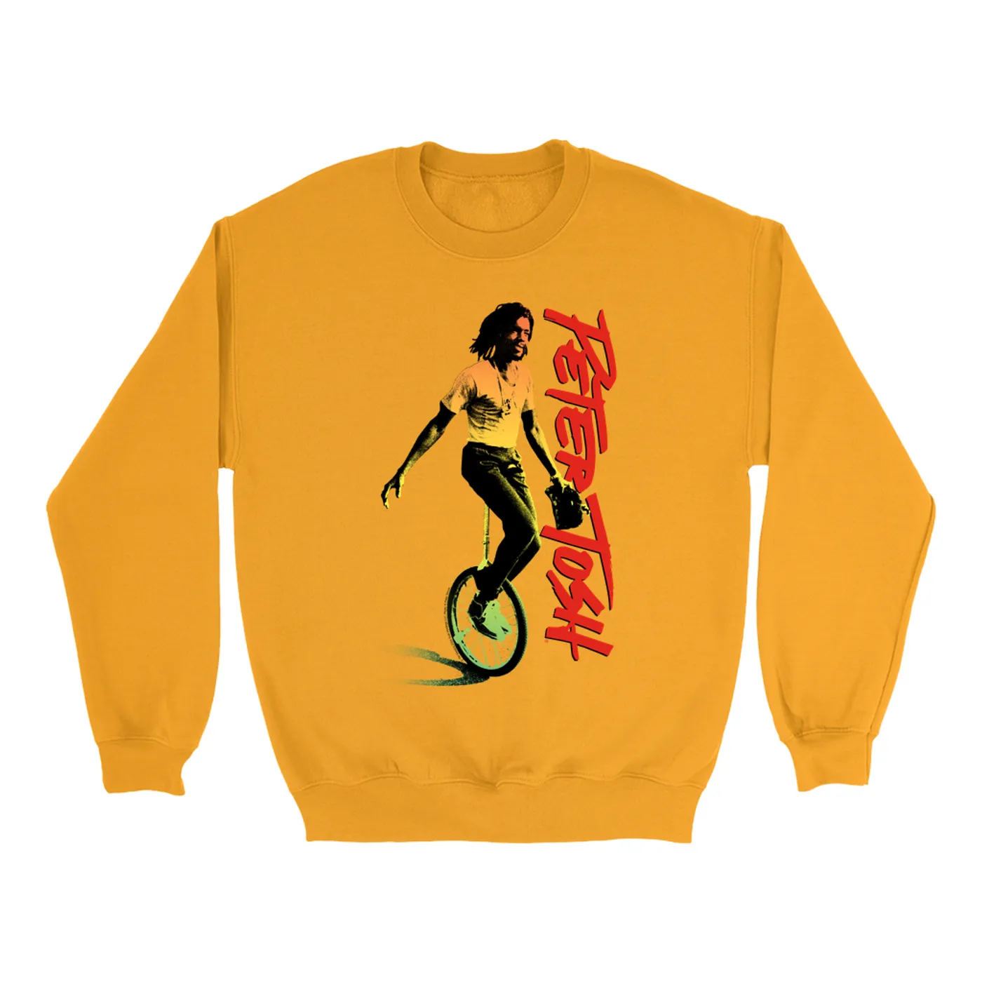Peter Tosh Sweatshirt | Colorful Ombre Unicycle Image Peter Tosh Sweatshirt