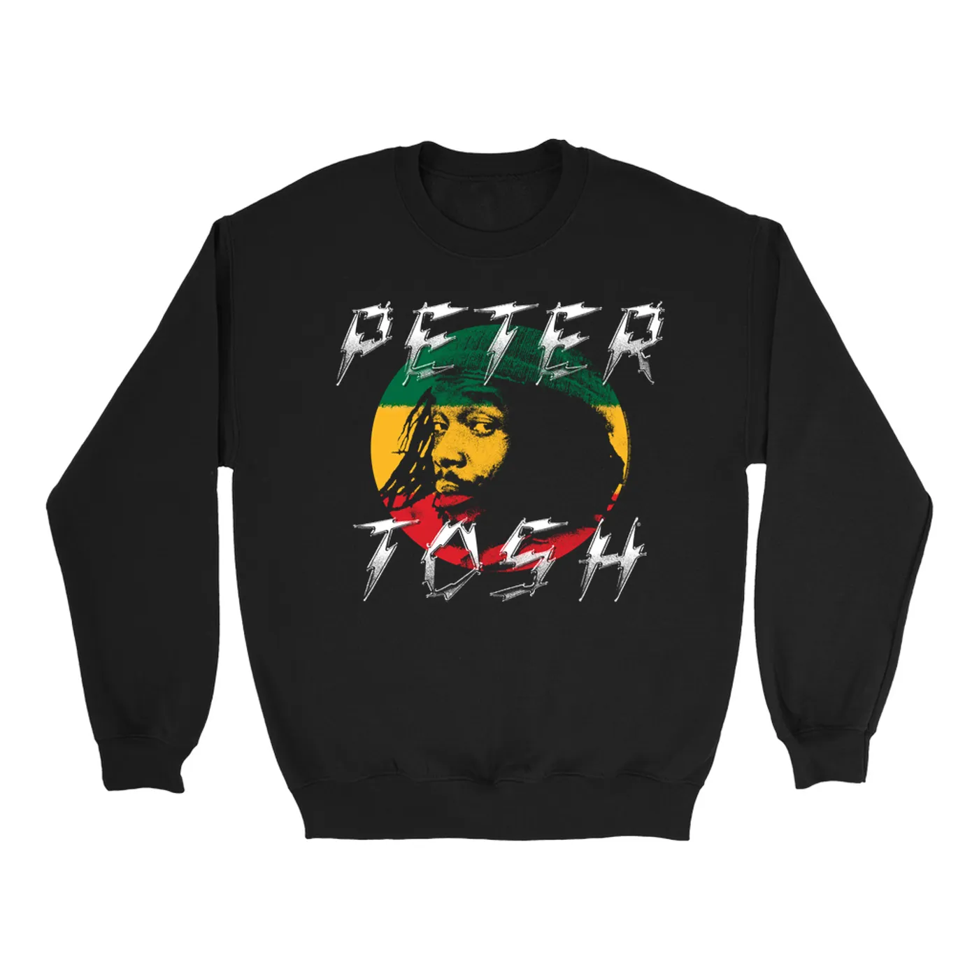 Peter Tosh Sweatshirt | Green Yellow Red Circle Design Peter Tosh Sweatshirt