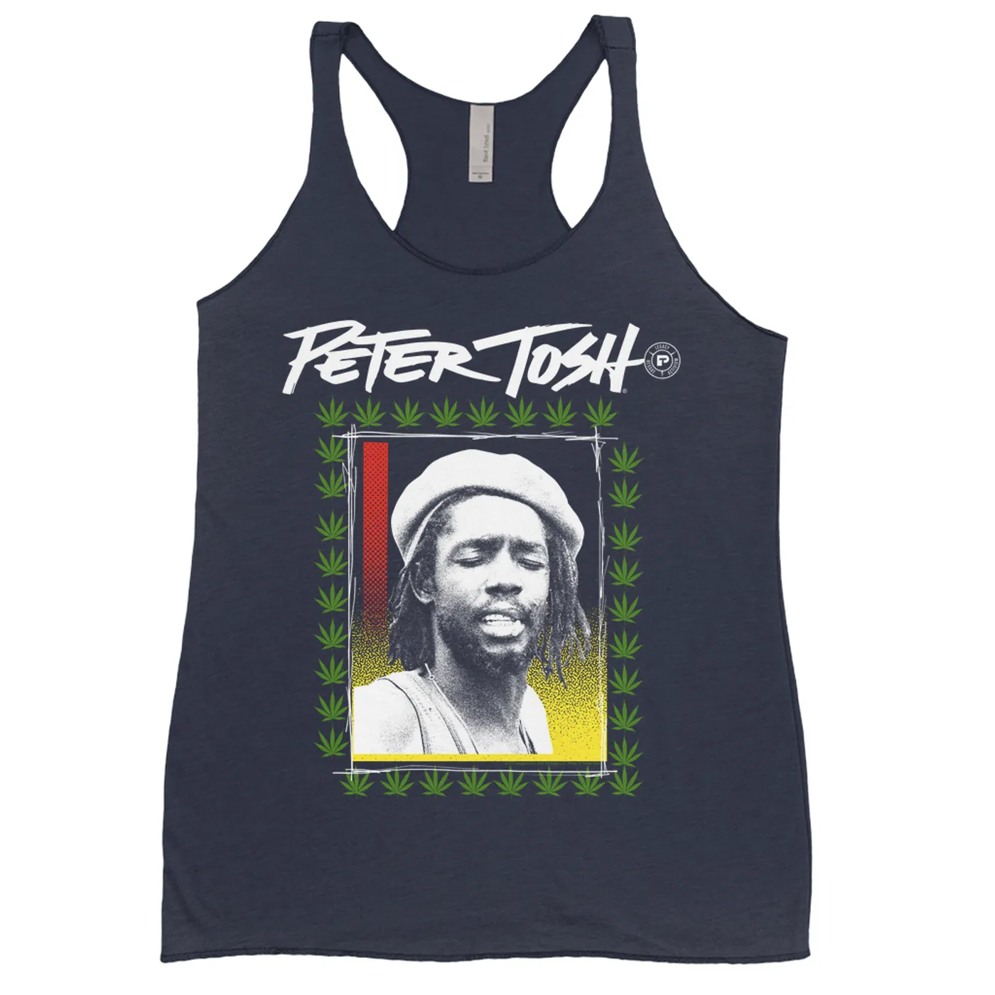 Peter Tosh Ladies' Tank Top | Contemporary Pot Border Design Peter Tosh Shirt