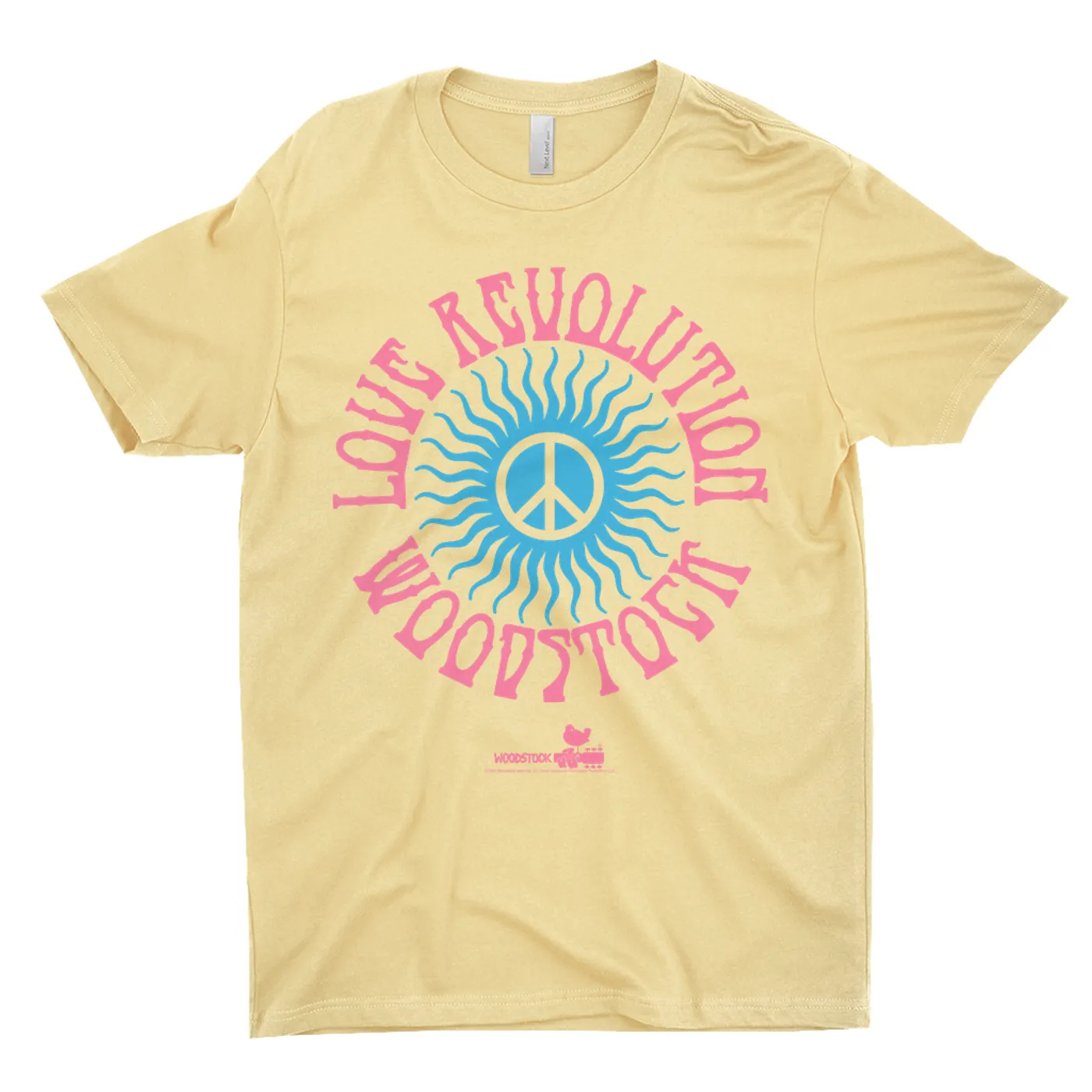 Woodstock T-Shirt | Love Revolution Peace Sun Image Woodstock Light Shirt