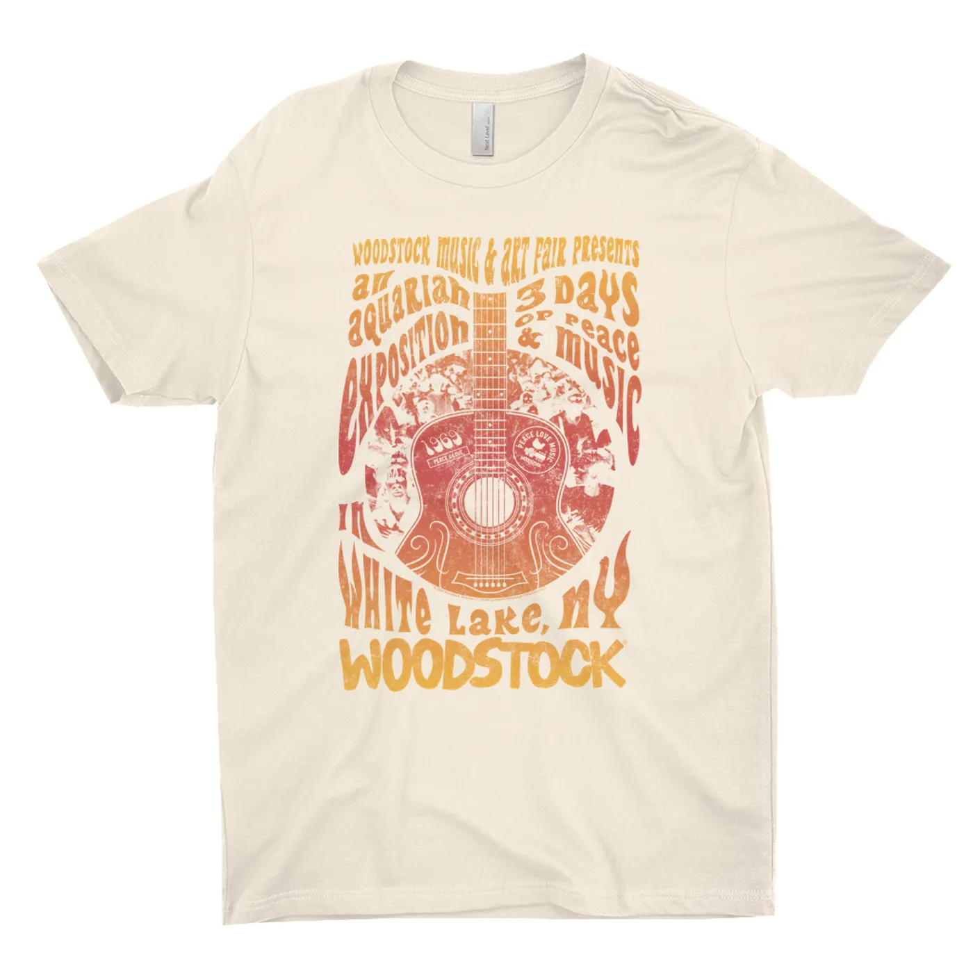 Woodstock T-Shirt | Music & Art Fair Flyer Image Ombre (Merchbar Exclusive) Woodstock Light Shirt