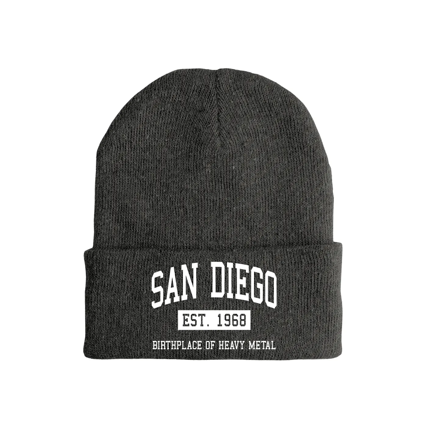 Merchbar Music Life Music Life Hat | San Diego Birthplace of Heavy Metal Est. 1968 Music Life Beanie Hat