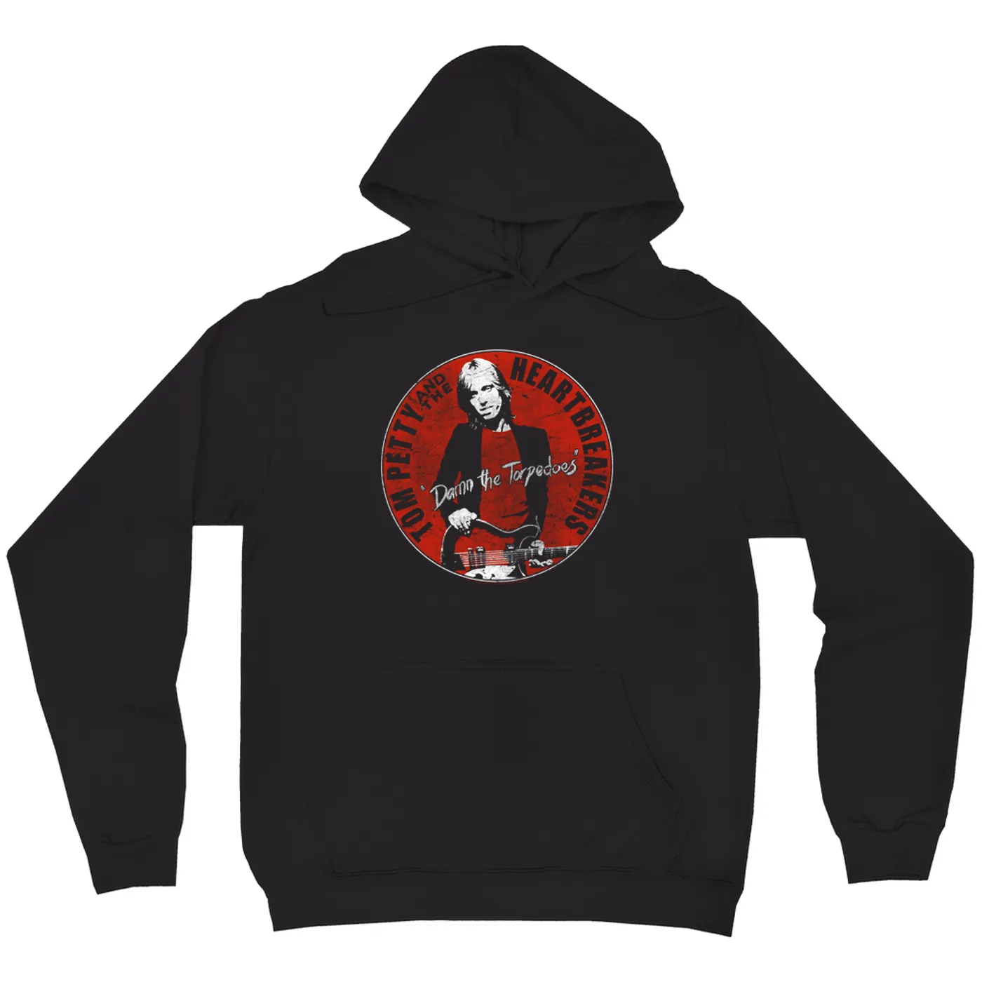 Tom Petty and the Heartbreakers Hoodie | Damn The Torpedoes Image Distressed Tom Petty Hoodie