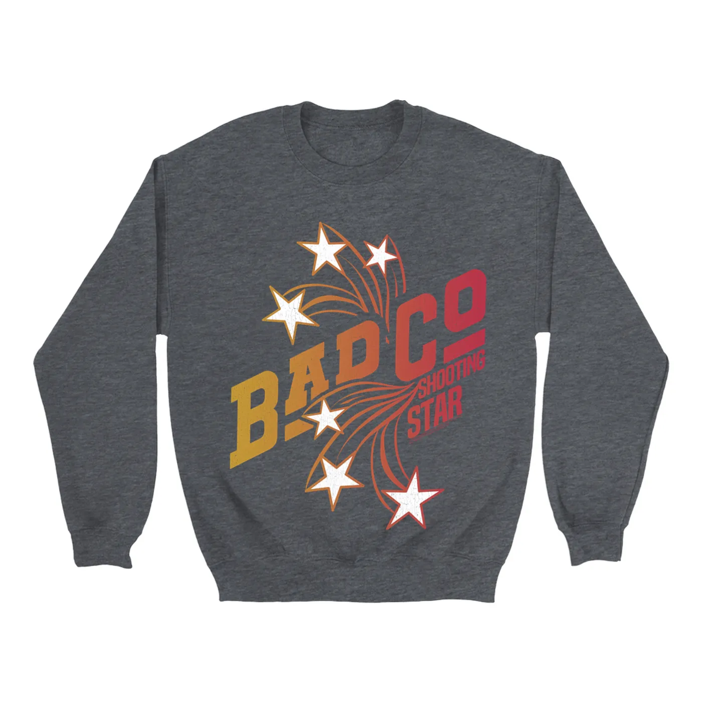 Bad Company Sweatshirt | Ombre Shooting Star Distressed Bad Company Sweatshirt